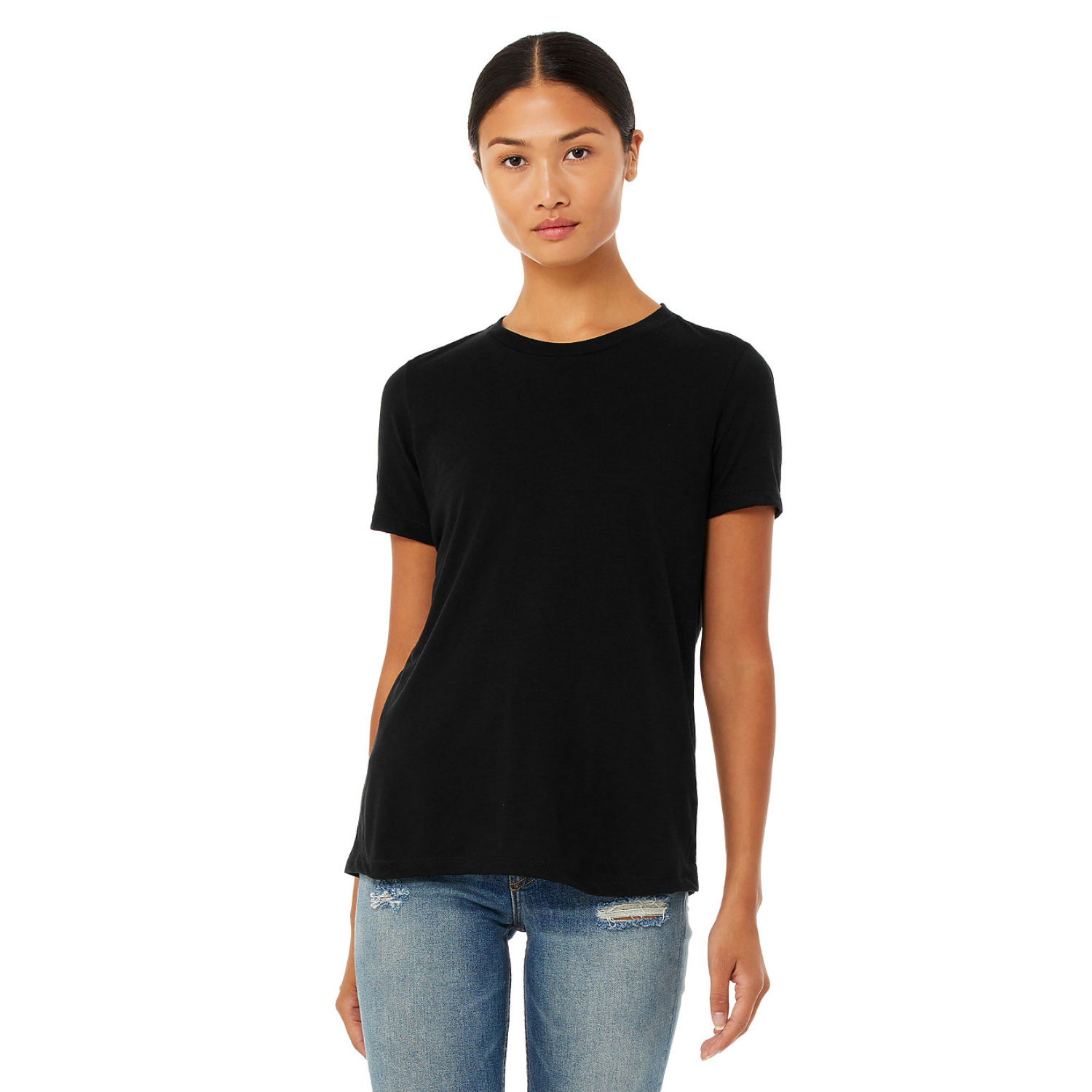 Bella Canvas 6400CVC | Women Relaxed Fit | Negro