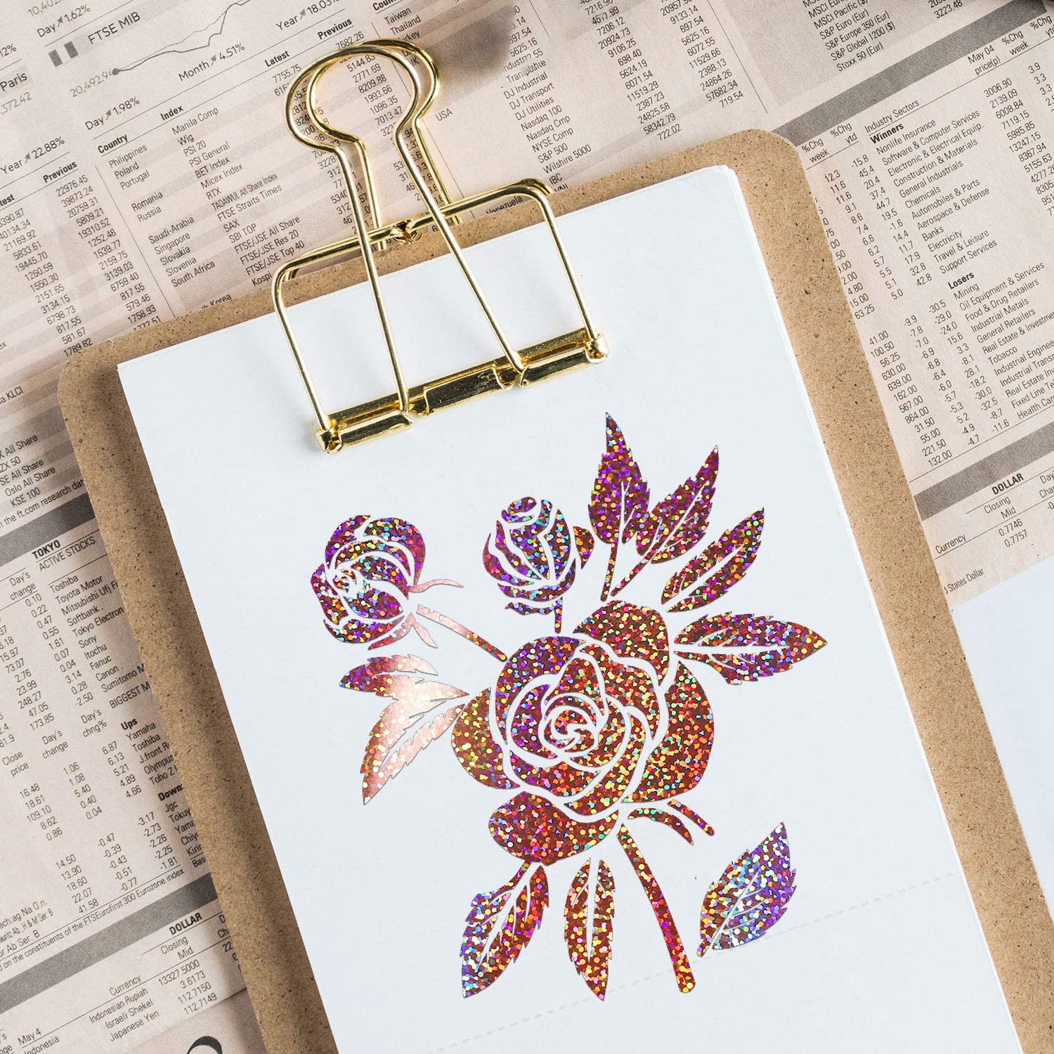 Vinil Adhesivo | Permanente | Sparkle Rose Gold | Ancho 12"