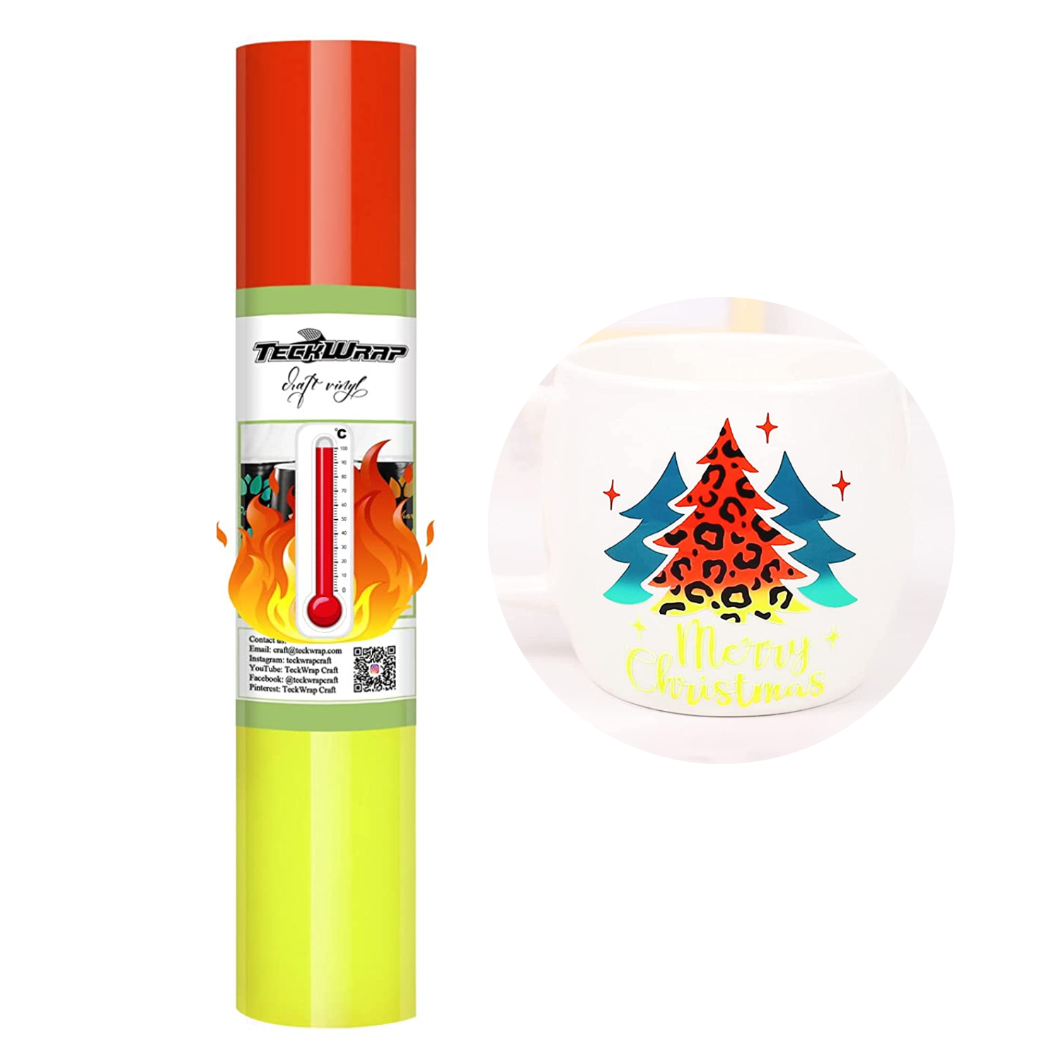 Vinil Adhesivo | Permanente | Red to Yellow | Caliente