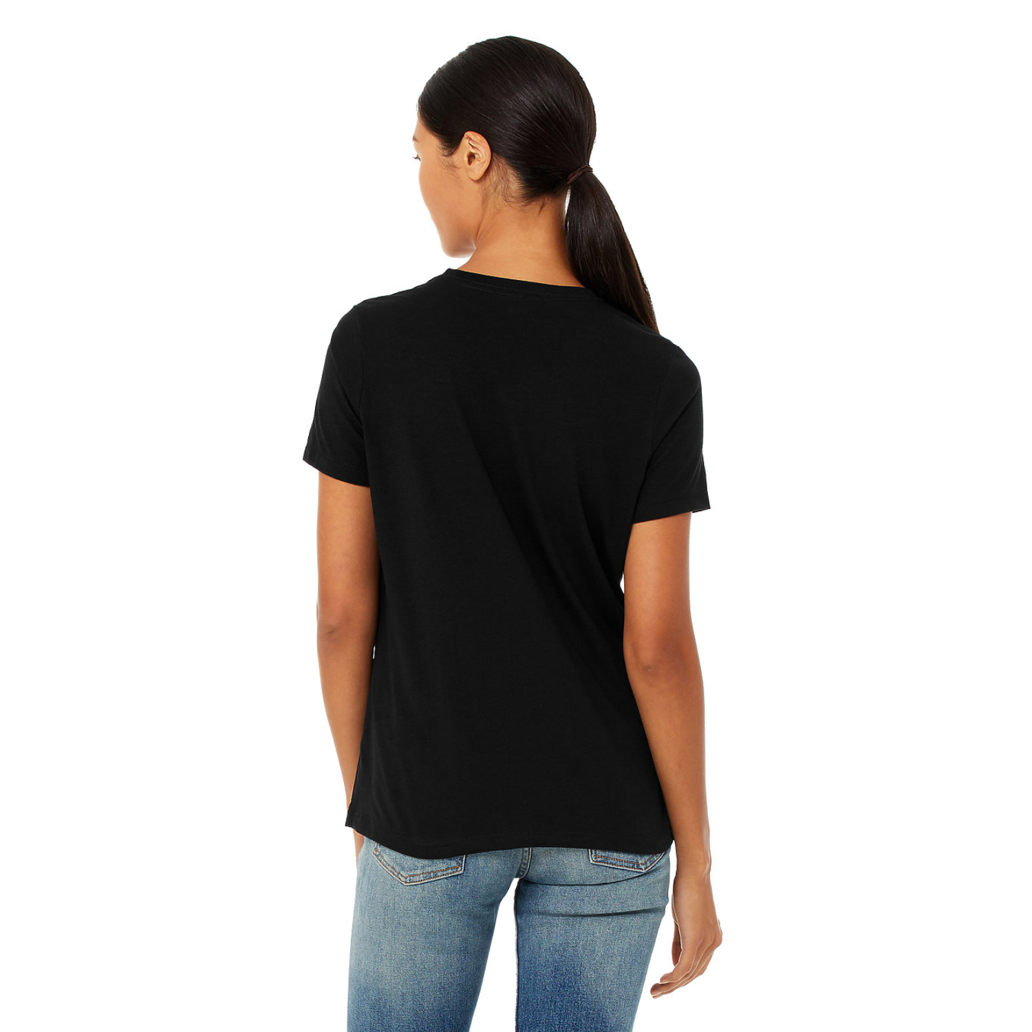 Bella Canvas 6400CVC | Women Relaxed Fit | Negro