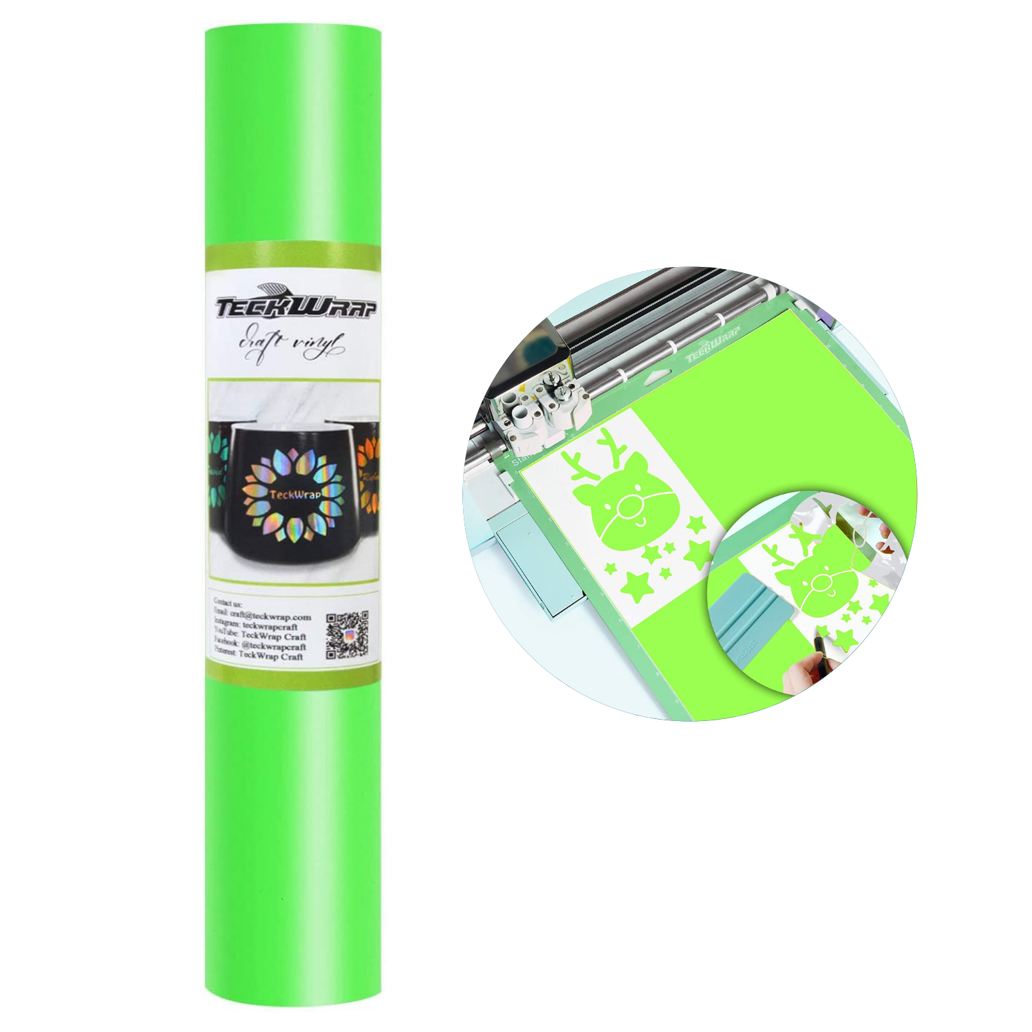 Vinil Adhesivo | Matte Neon Green | Ancho 12"