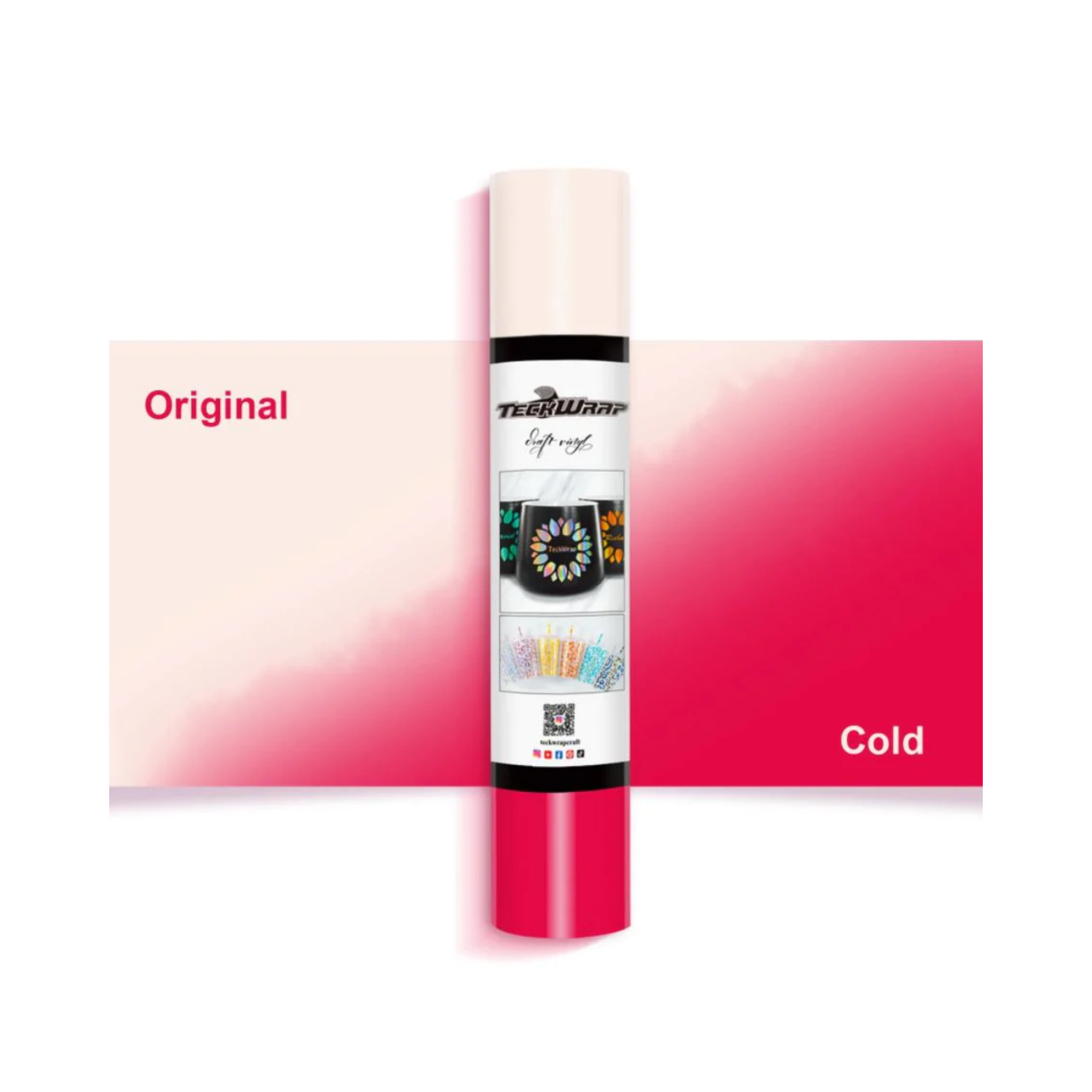 Vinil Adhesivo | Permanente | Clear to Dark Red | Frío