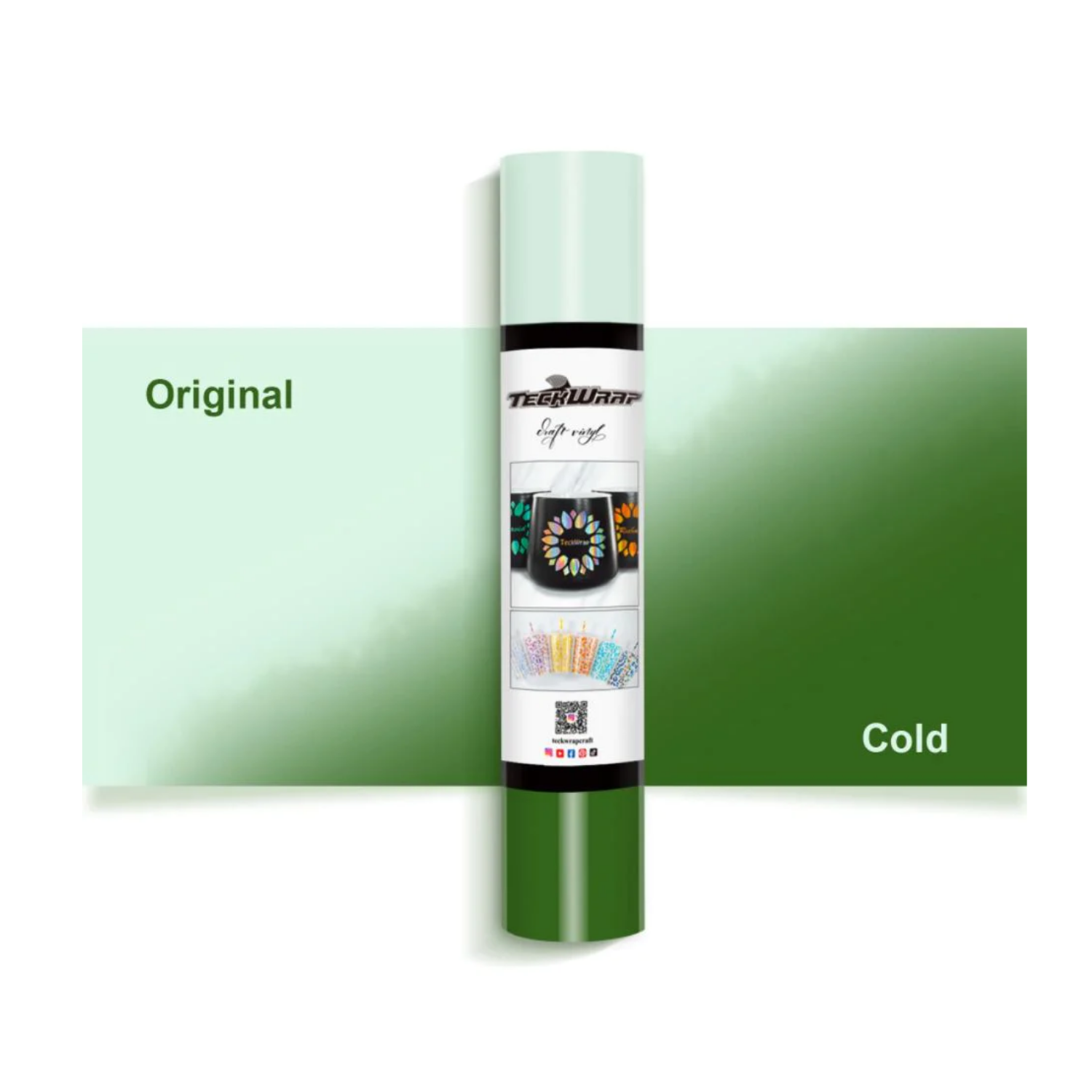 Vinil Adhesivo | Permanente | Clear to Dark Green | Frío