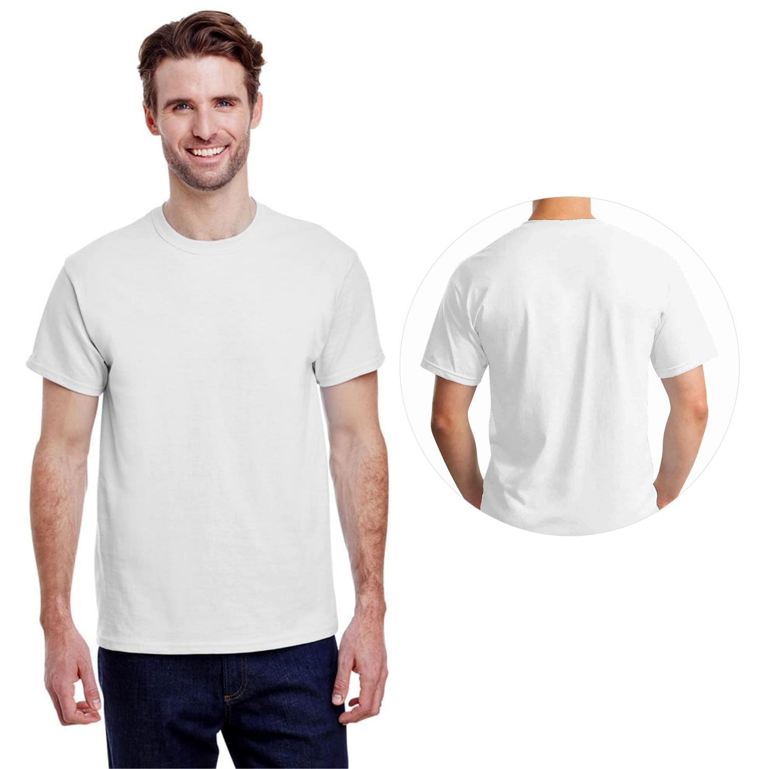 Gildan Heavy Cotton 5000 | Cuello Redondo | Blanco