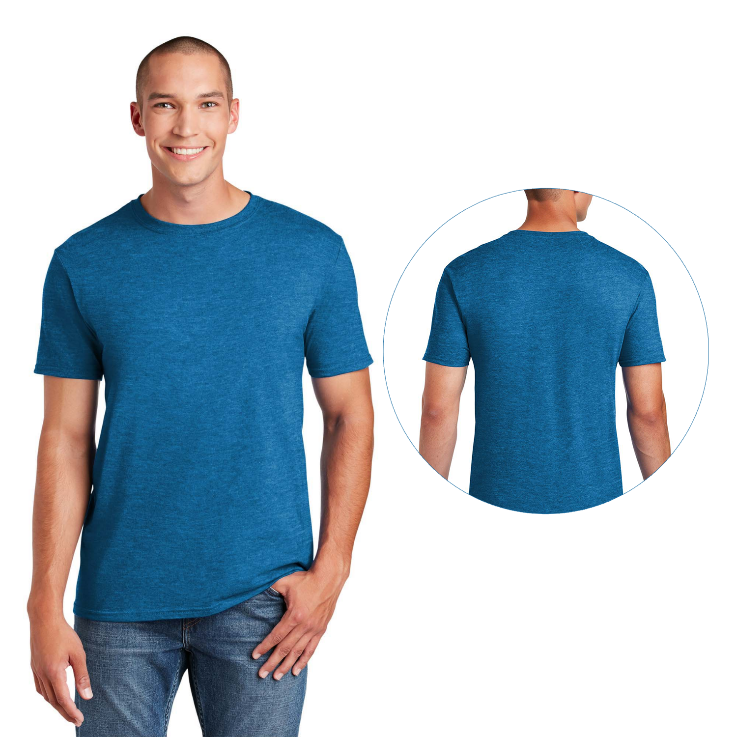 Gildan Heavy Cotton 5000 | Cuello Redondo | Antique Sapphire