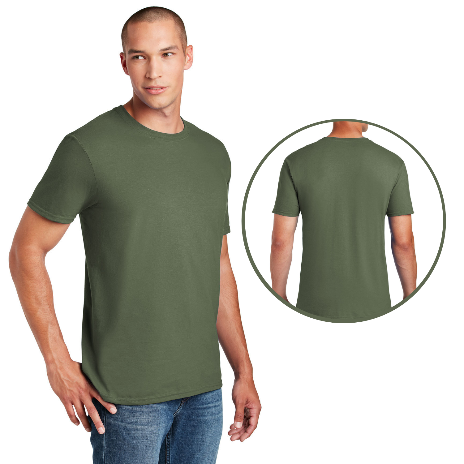 Gildan Heavy Cotton 5000 | Cuello Redondo | Military Green