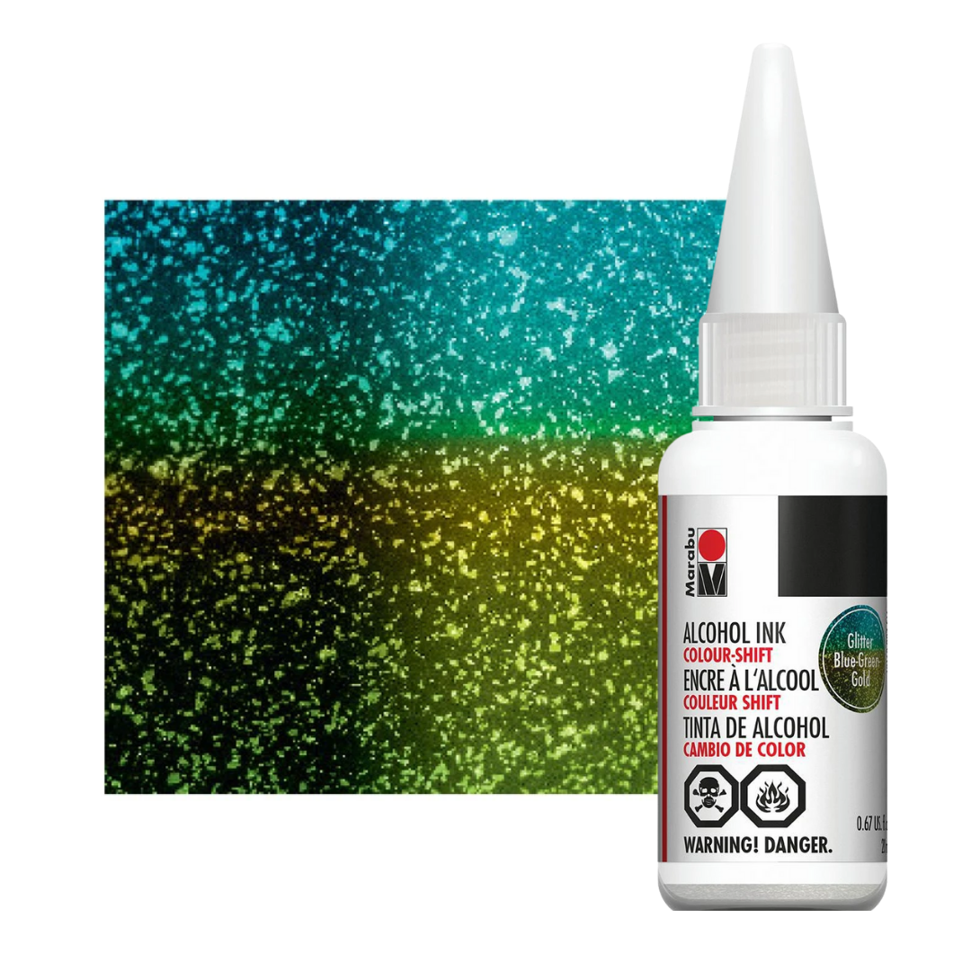 Alcohol Inks | 516 Glitter Blue Green Gold