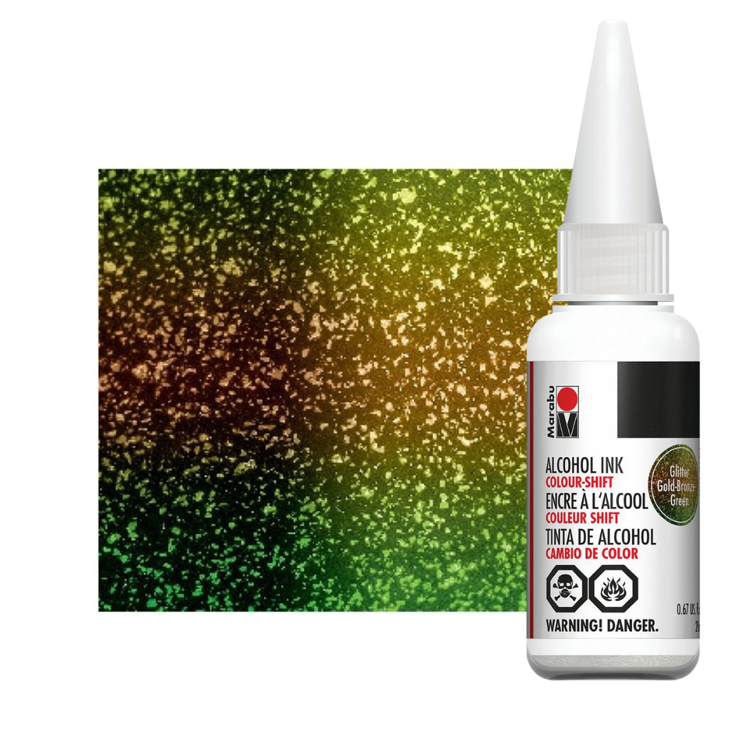 Alcohol Inks | 514 Glitter Gold Bronze Green