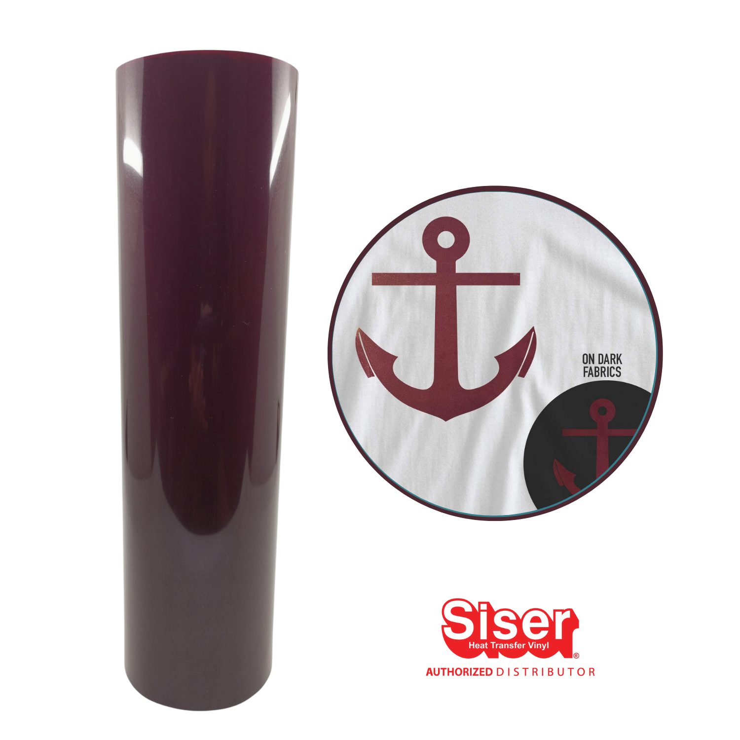 Siser EasyWeed Vinil Textil Térmico | Maroon | Ancho 12"