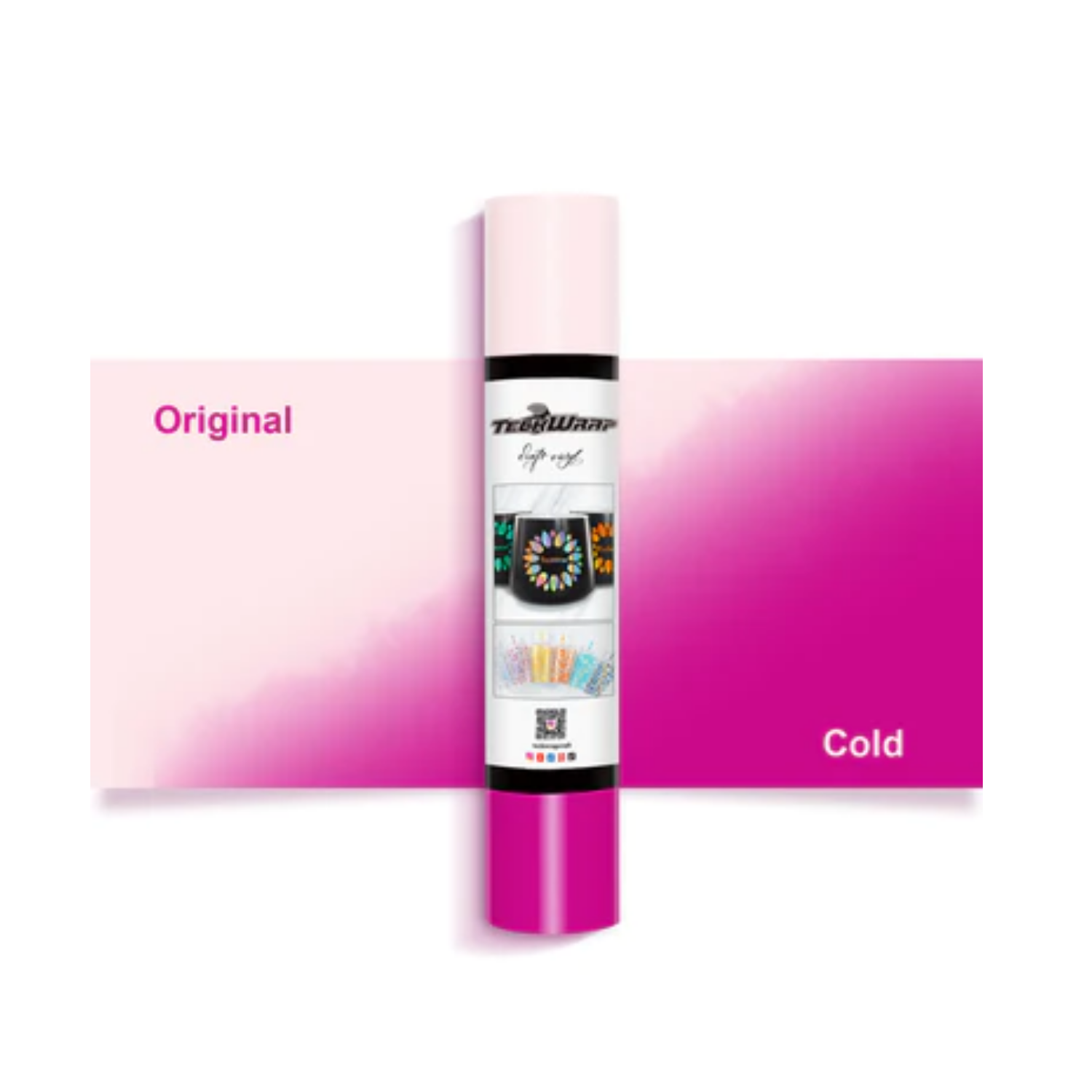 Vinil Adhesivo | Permanente | Clear to Rose Pink | Frío