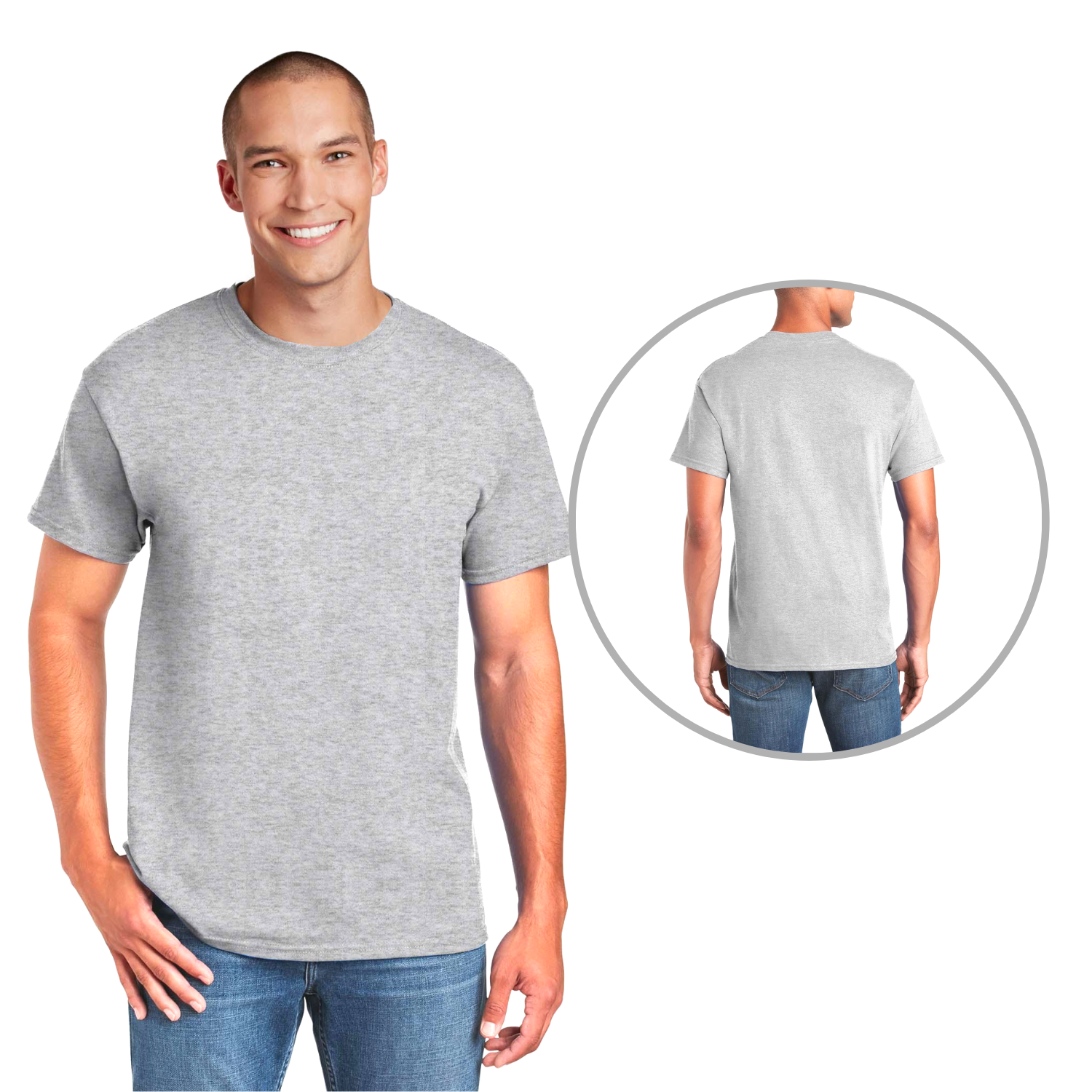 Gildan Heavy Cotton 5000 | Cuello Redondo | Sport Grey