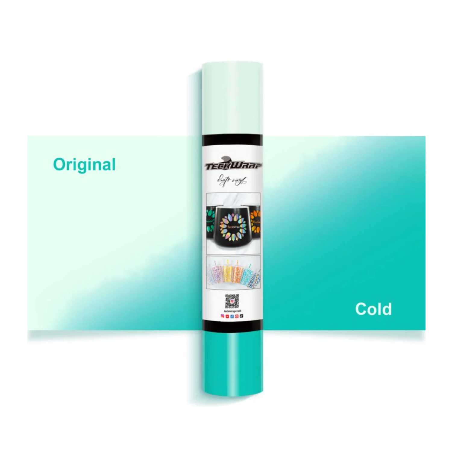 Vinil Adhesivo | Permanente | White to Tiffany | Frío