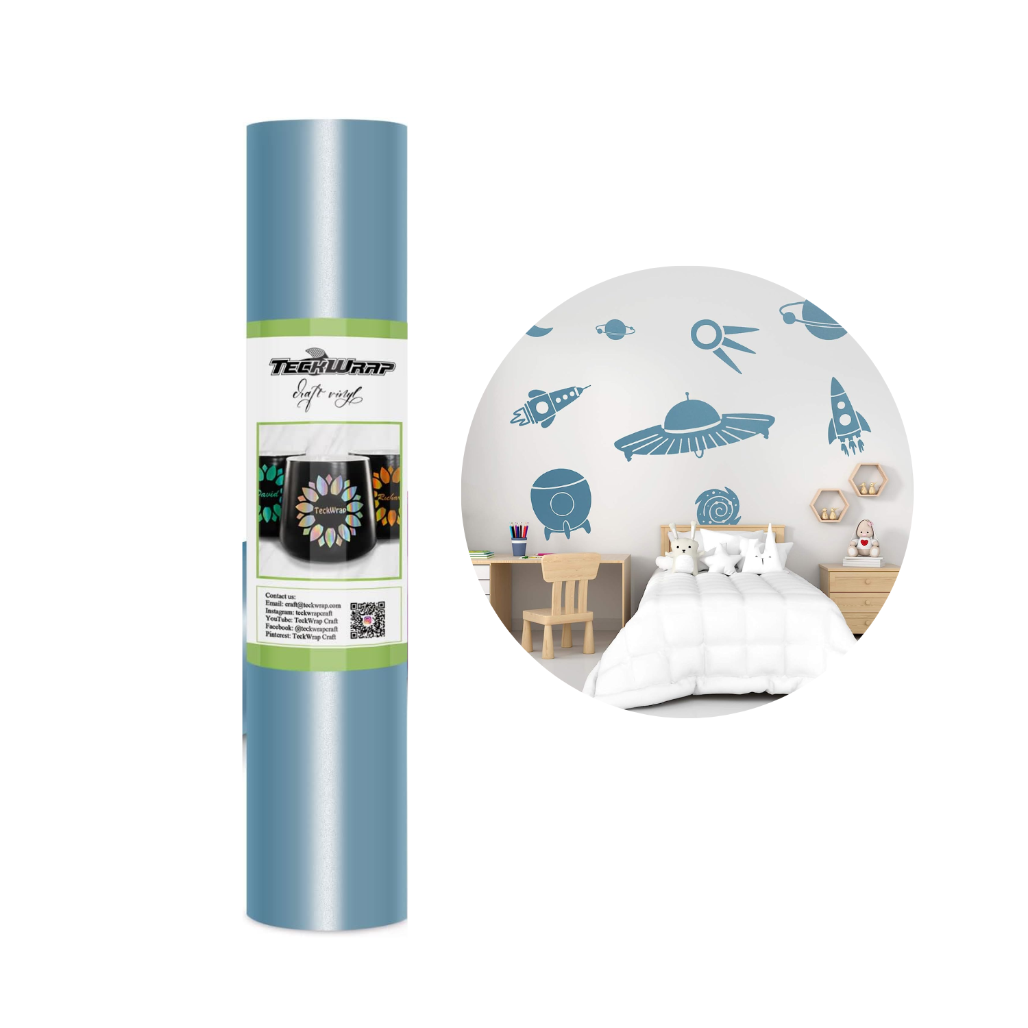 Vinil Adhesivo | Permanente | Glossy Cobalt Blue | Ancho 12"