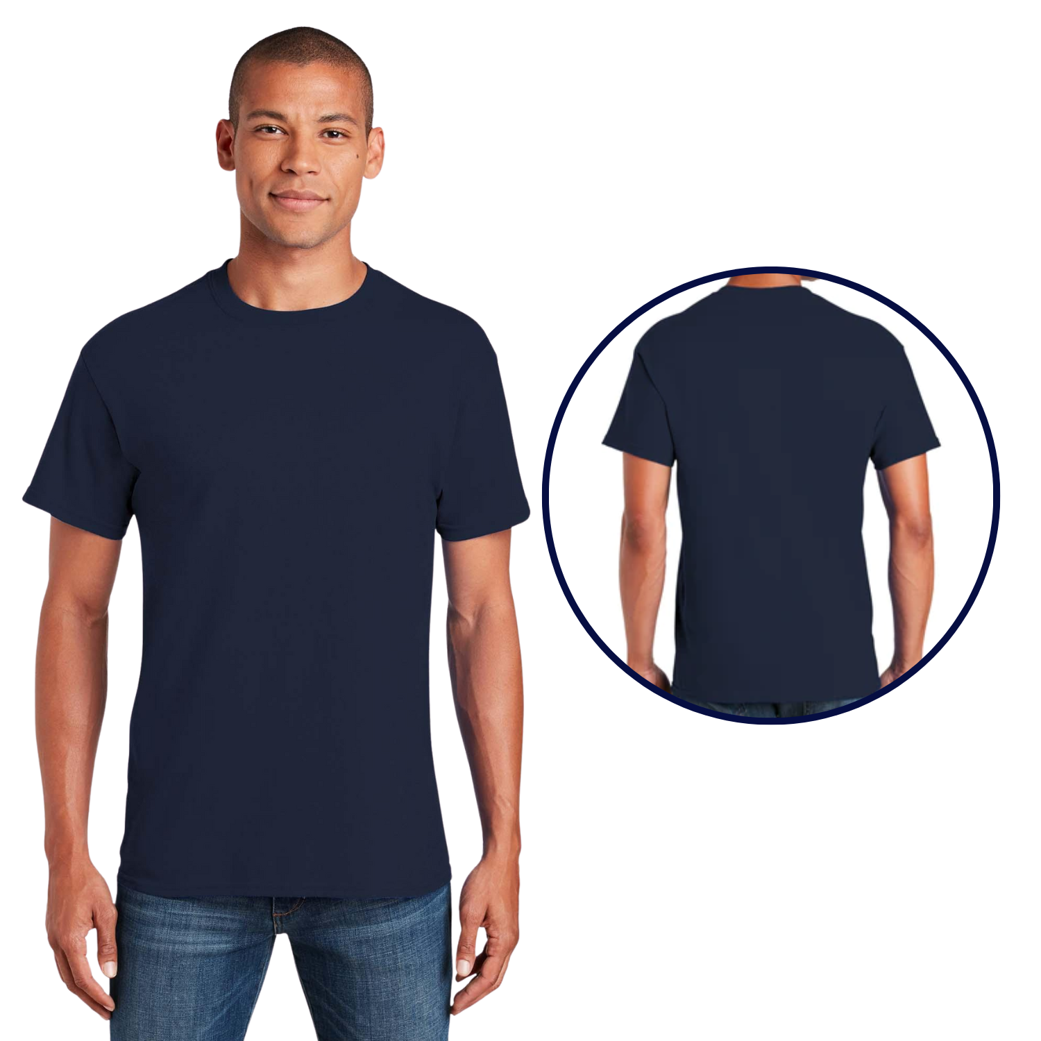 Gildan Heavy Cotton 5000 | Cuello Redondo | Navy