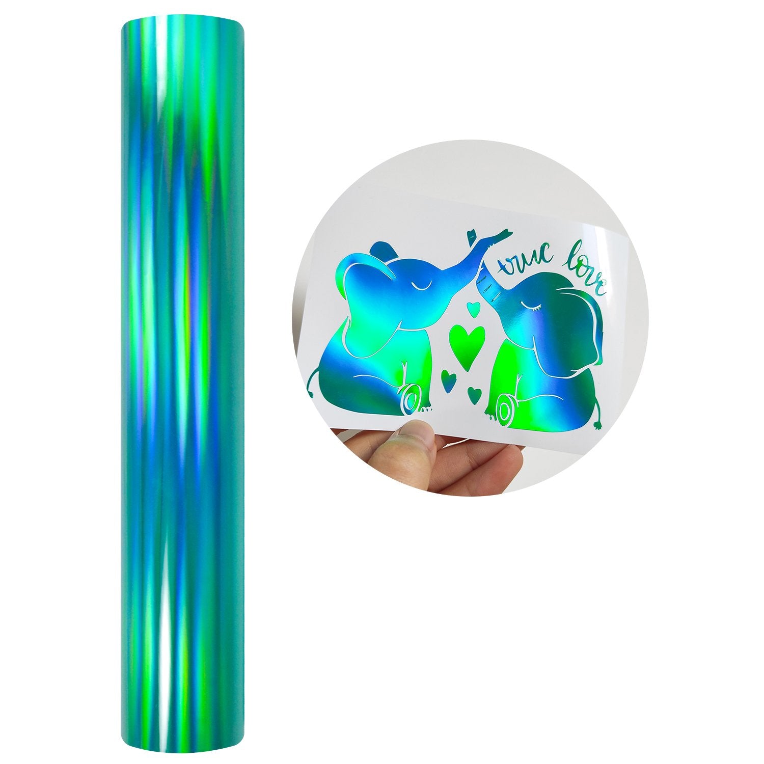 Vinil Adhesivo | Rainbow Emerald Green | Ancho de 12" - Promo Viniles Panamá