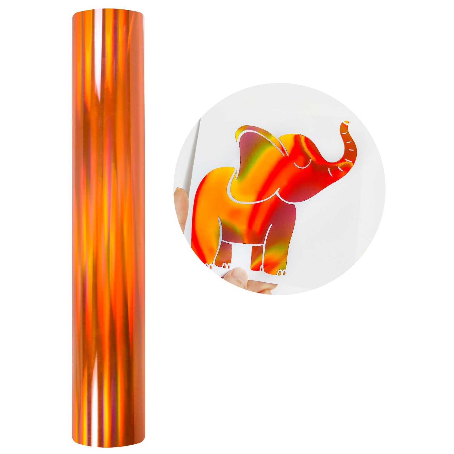 Vinil Adhesivo | Rainbow Pumpkin Orange | Ancho 12" - Promo Viniles Panamá