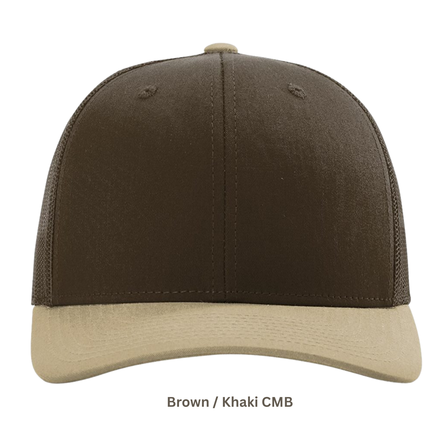 Richardson 112 | Adjustable Snapback Trucker Cap | Brown / Khaki CMB