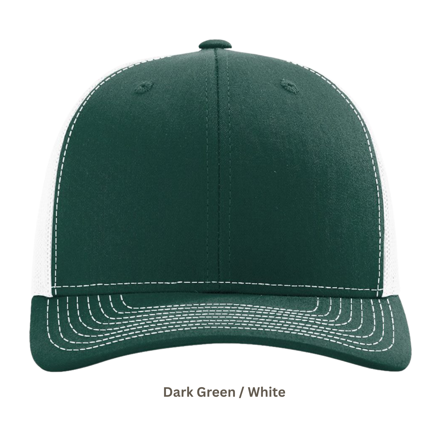 Richardson 112 | Adjustable Snapback Trucker Cap | Dark Green / White