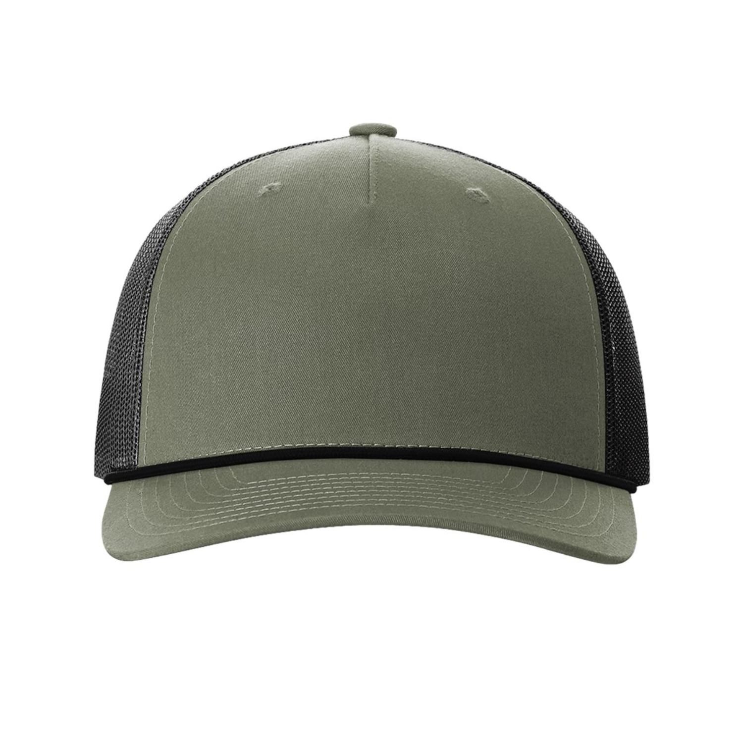 Richardson 112FPR | Five Panel Trucker with Rope Cap | Loden Green/ Black