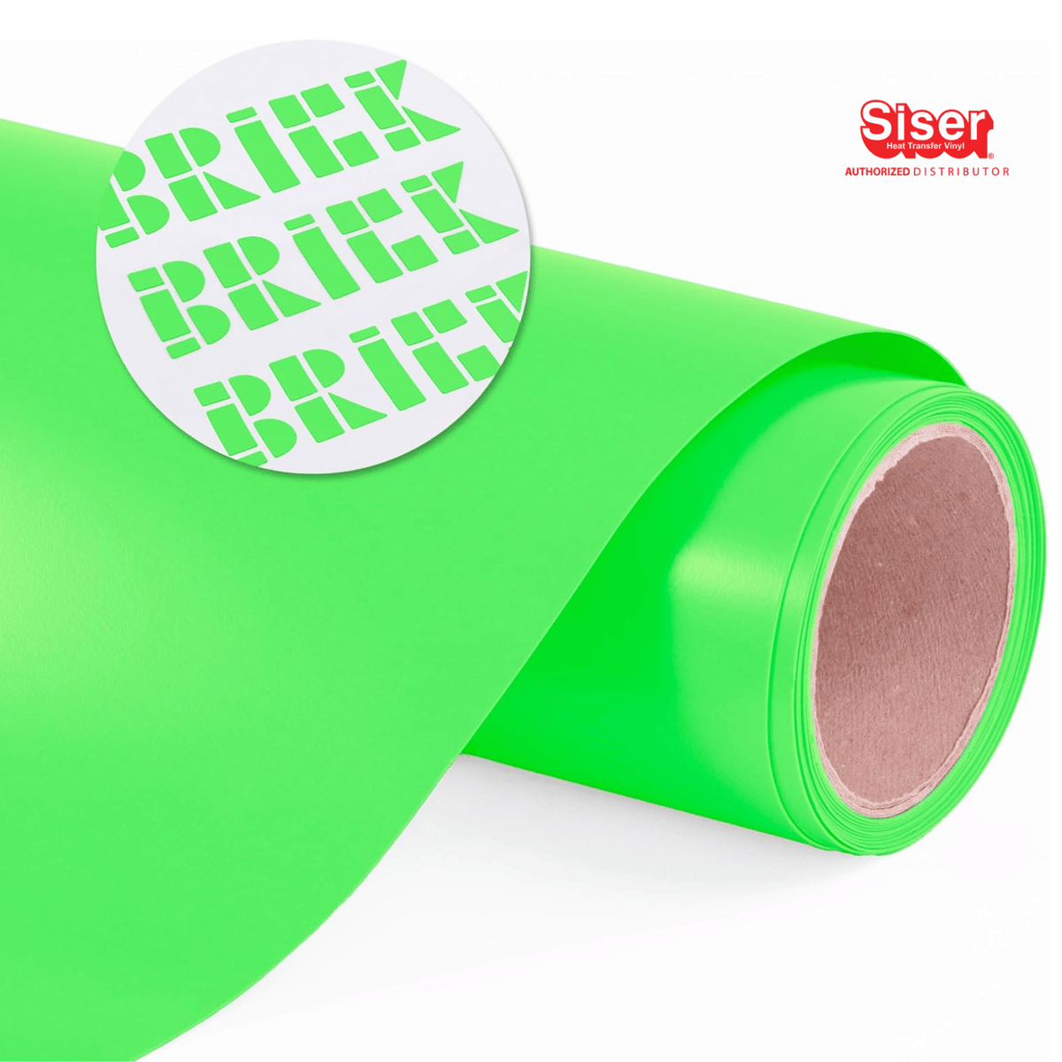 Siser Brick® 600 Vinil Textil Térmico 12" | Fluorescent Green | Ancho 12"