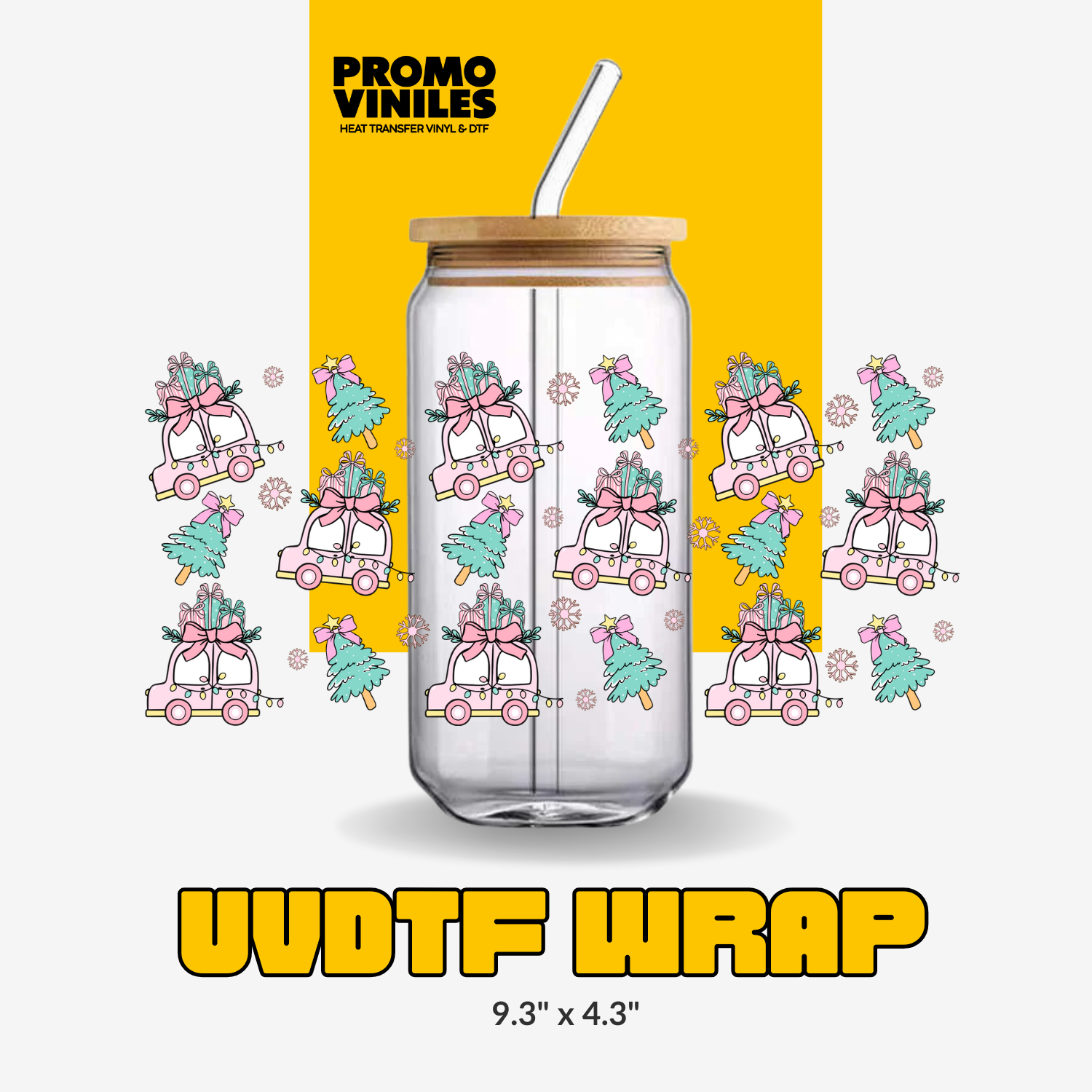 UV DTF Wrap | Pink Car Gifts