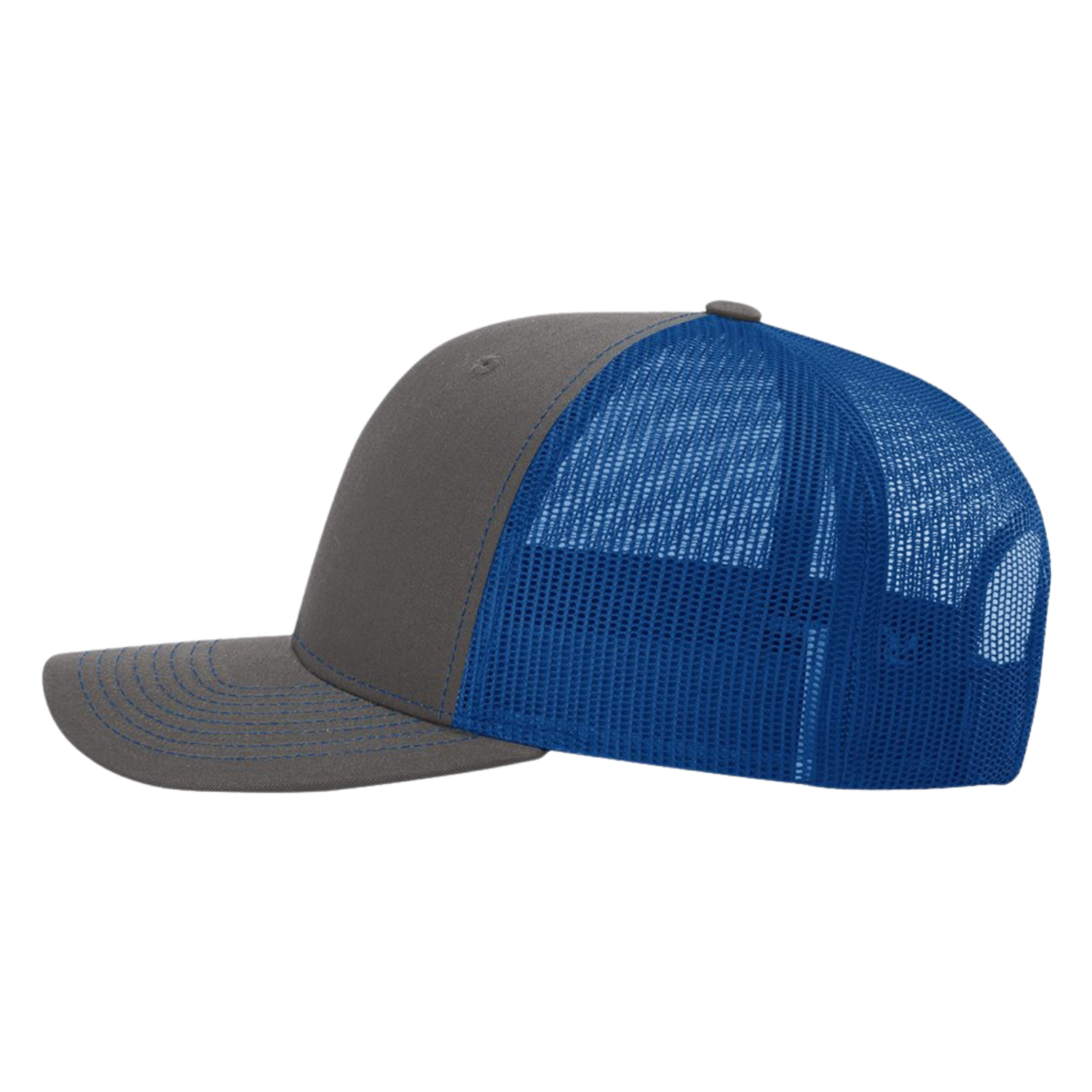 Richardson 112 | Adjustable Snapback Trucker Cap | Charcoal / Royal