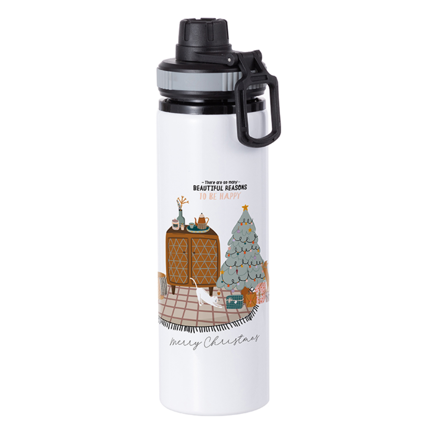 Botella de Agua con Tapa | Aluminio | 28 oz | Gris