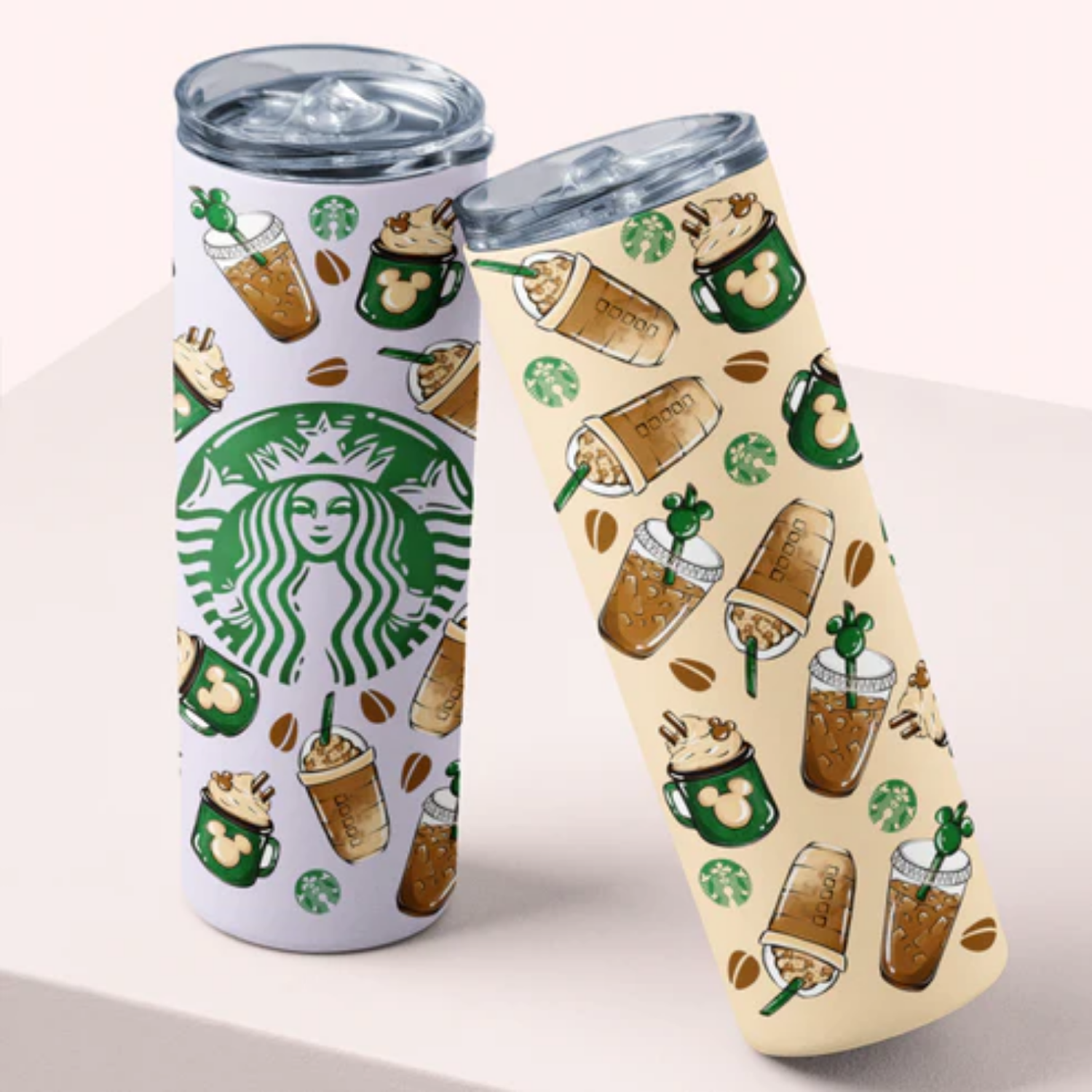 UV DTF Wrap | Green Coffee Mouse | 20oz Full Wrap