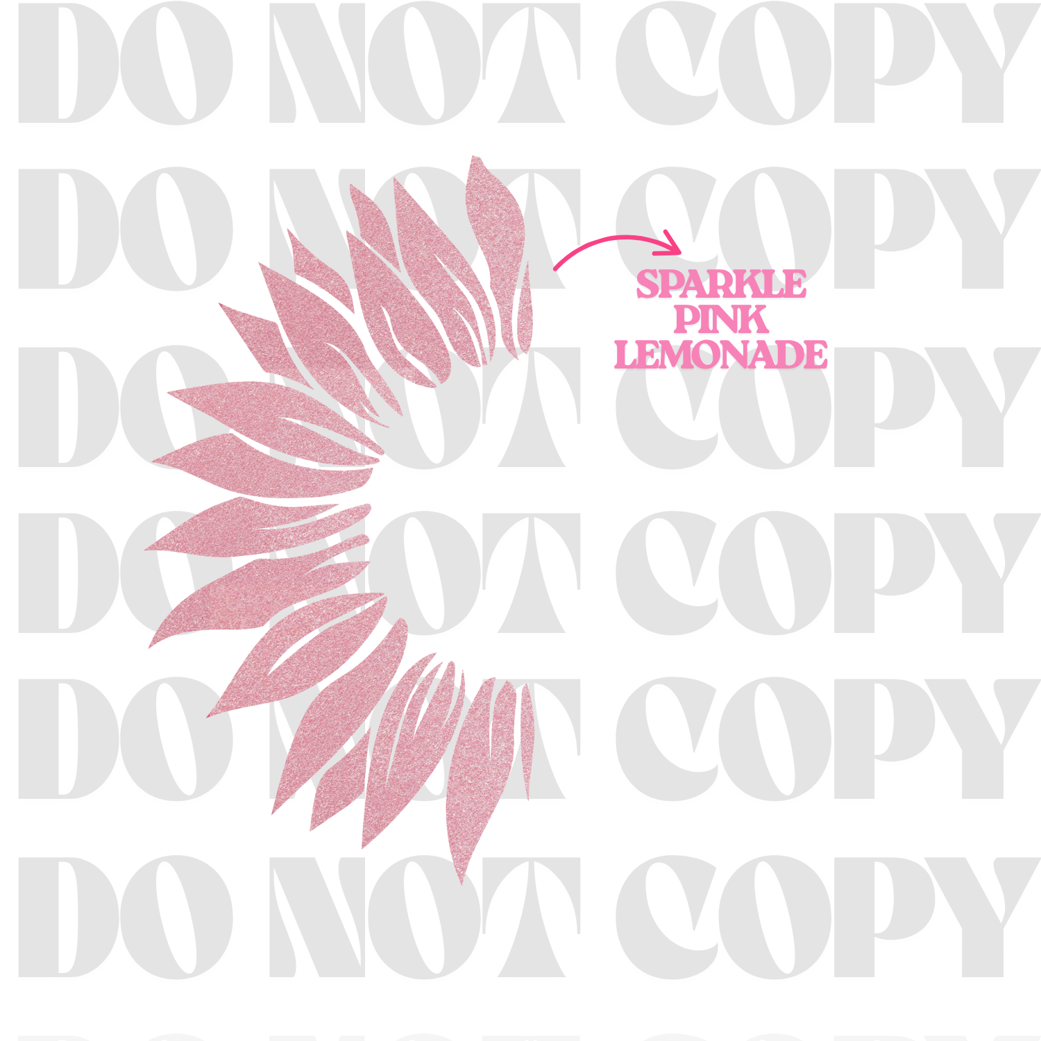 Hybrid DTF | Sunflower | Sparkle Pink Lemonade