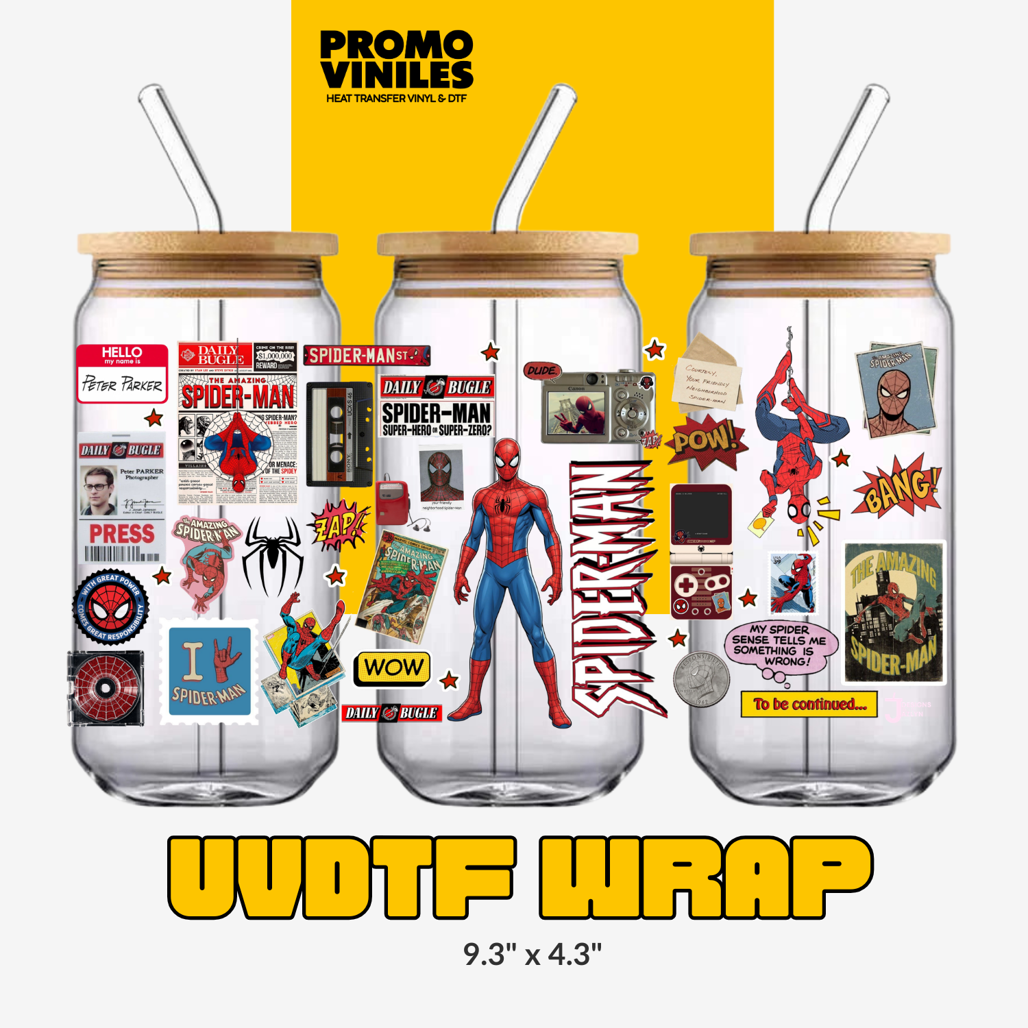 UV DTF Wrap | Spidy Red