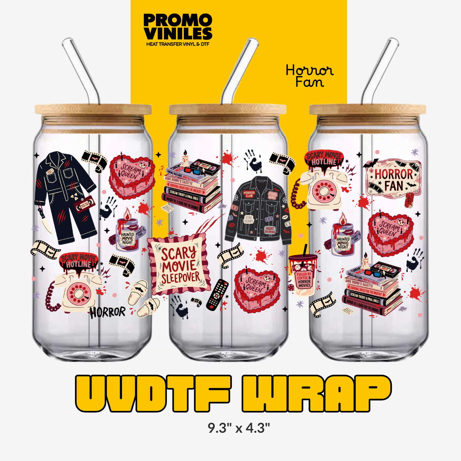 UV DTF Wrap | Horror Fan