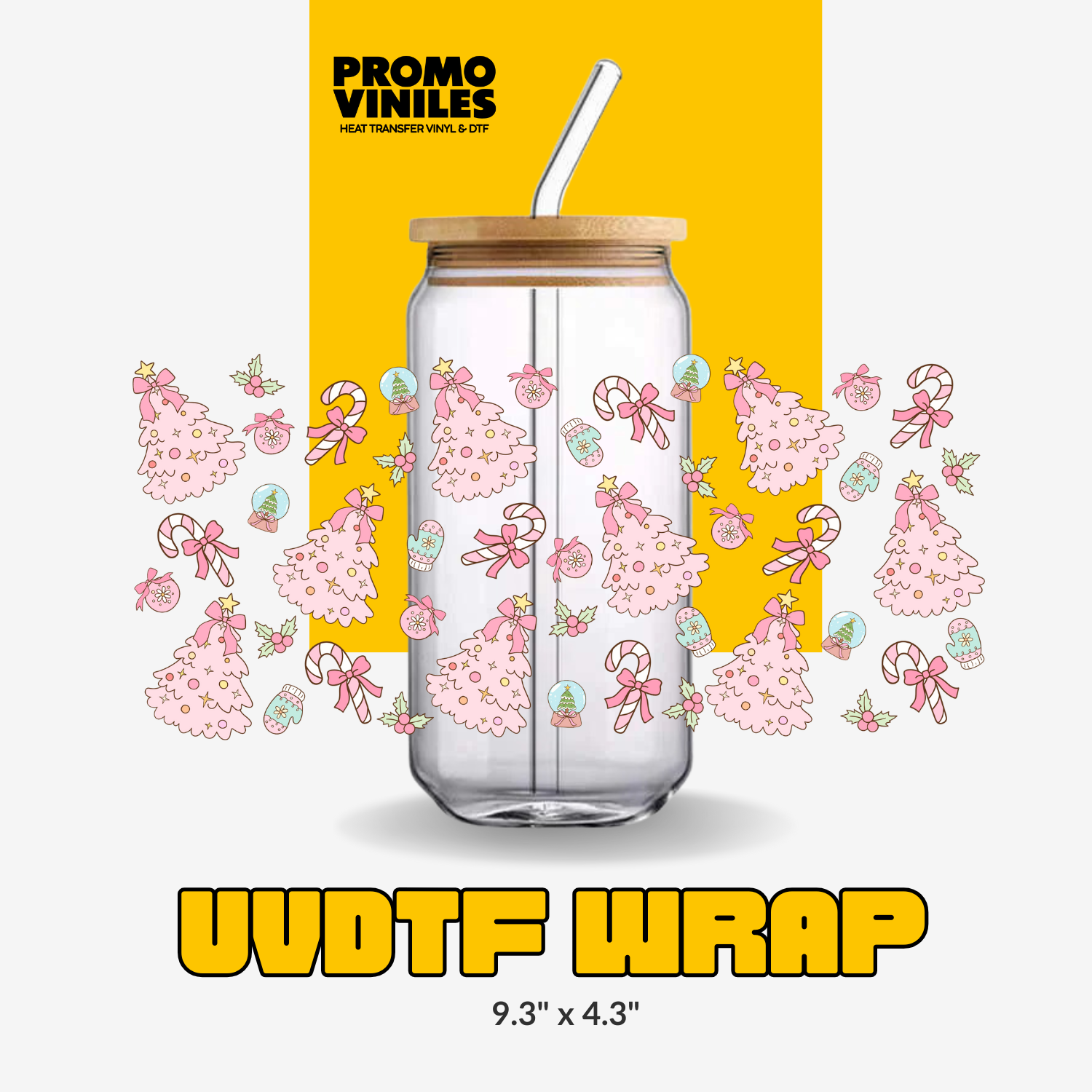 UV DTF Wrap | Pink Trees