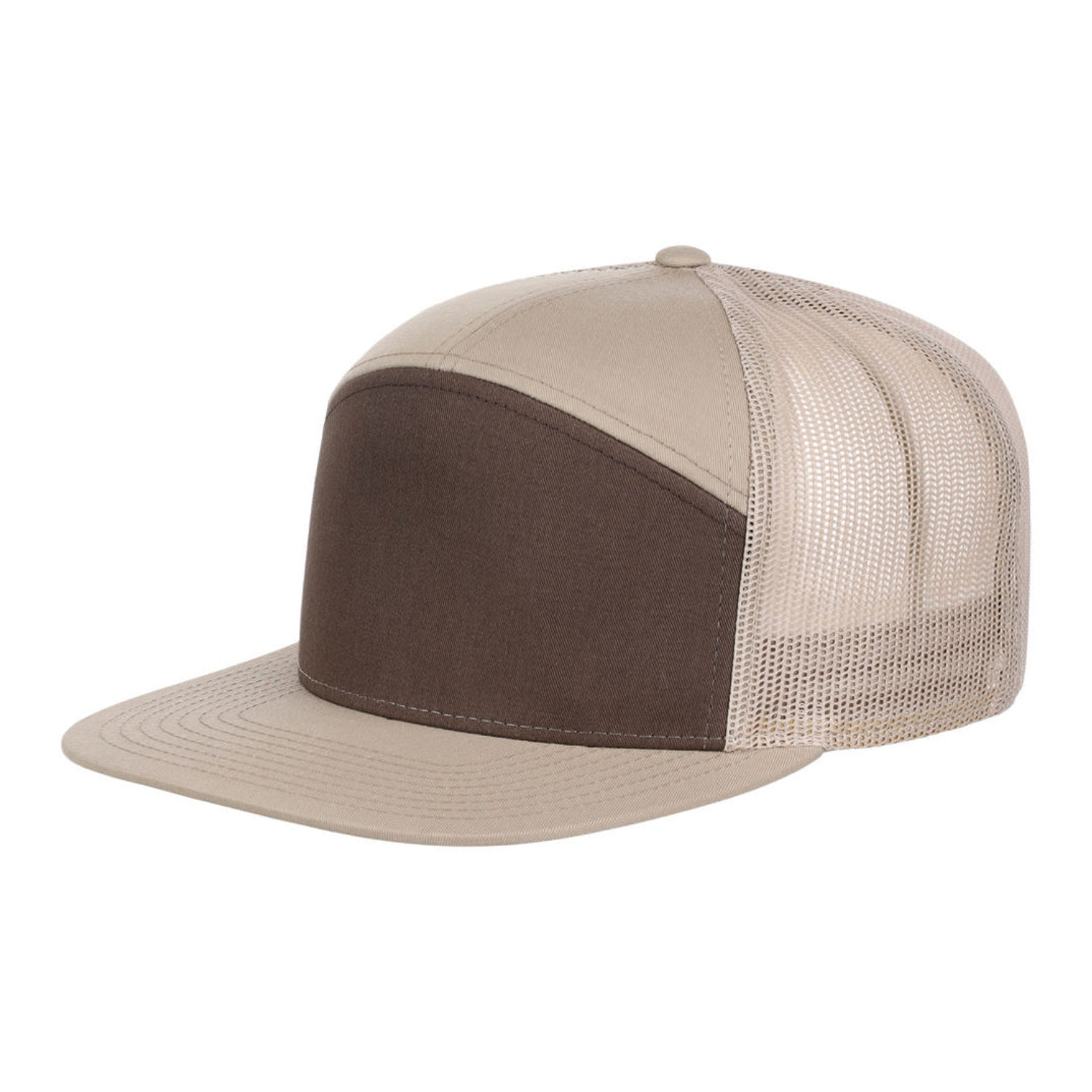 Richardson 168 | Seven Panel Trucker Cap | Brown/ Khaki