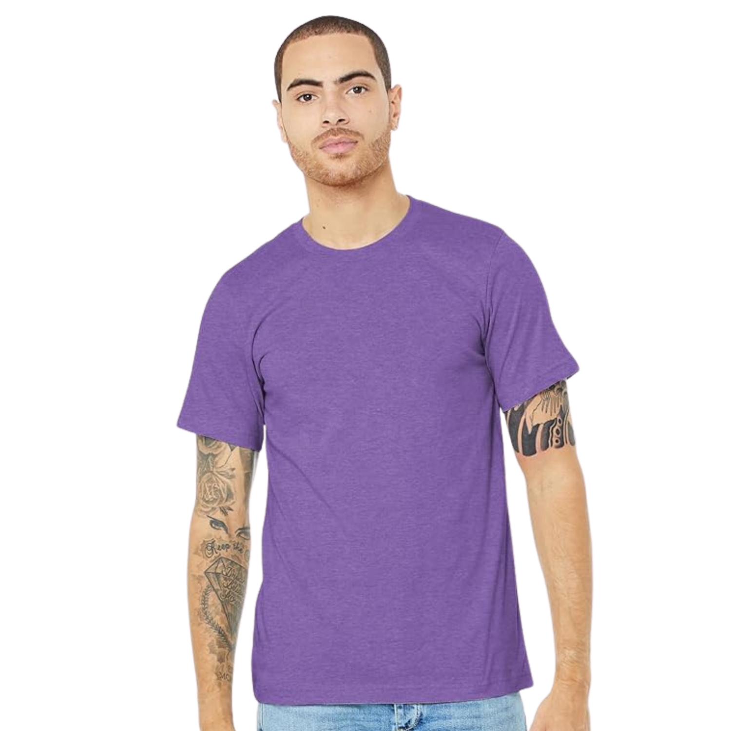 Bella Canvas 3001CVC | Heather Team Purple | UNISEX