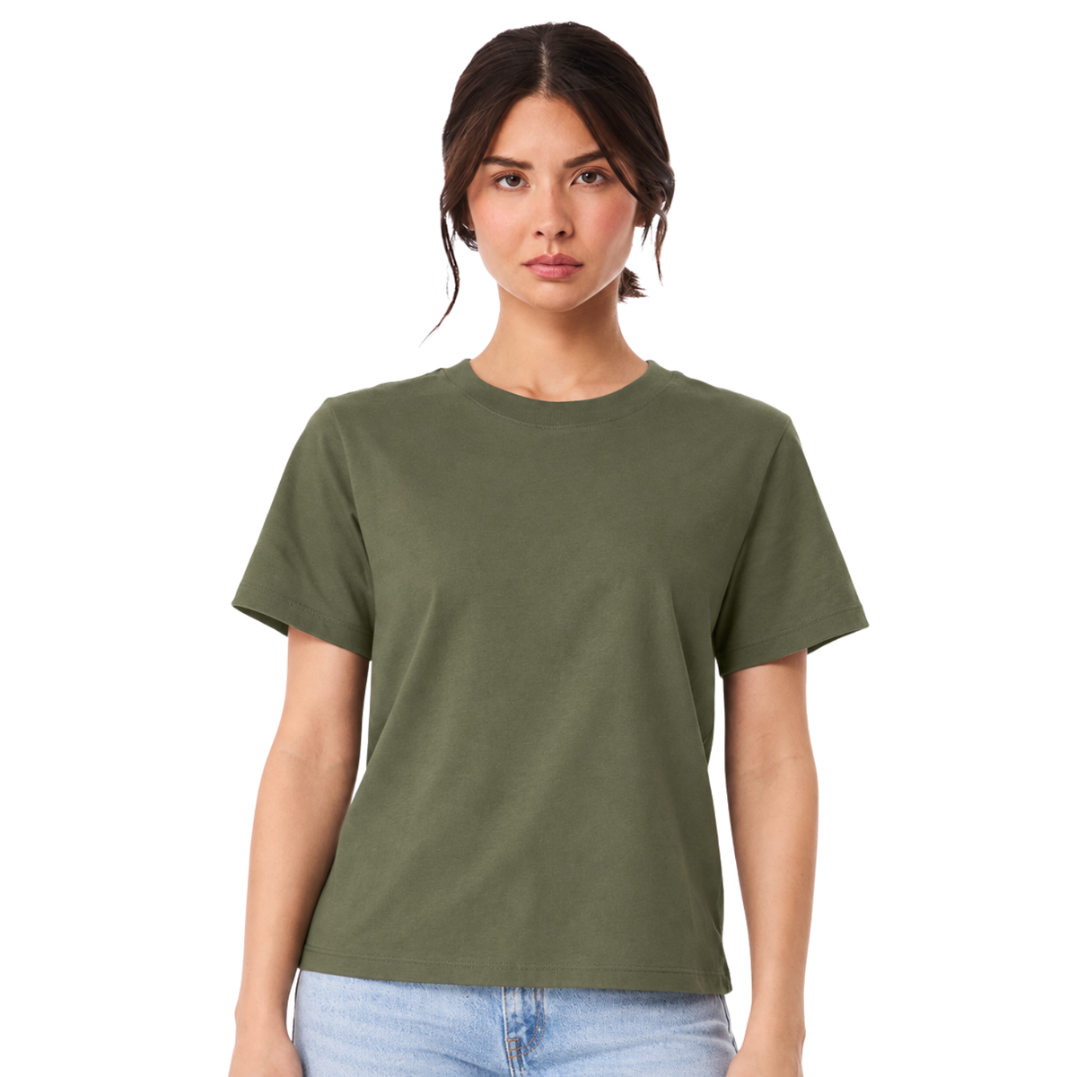 Bella Canvas 6110 Women Heavyweight Oversize Tee | Military Green | 6oz