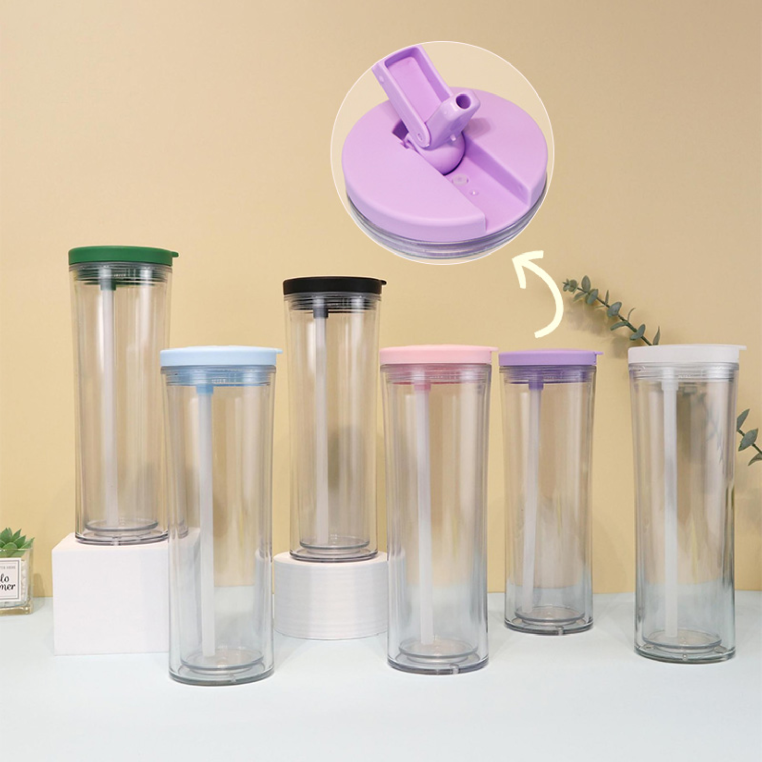 Vaso Doble Pared para Snowglobes | Fliptop | 20 oz