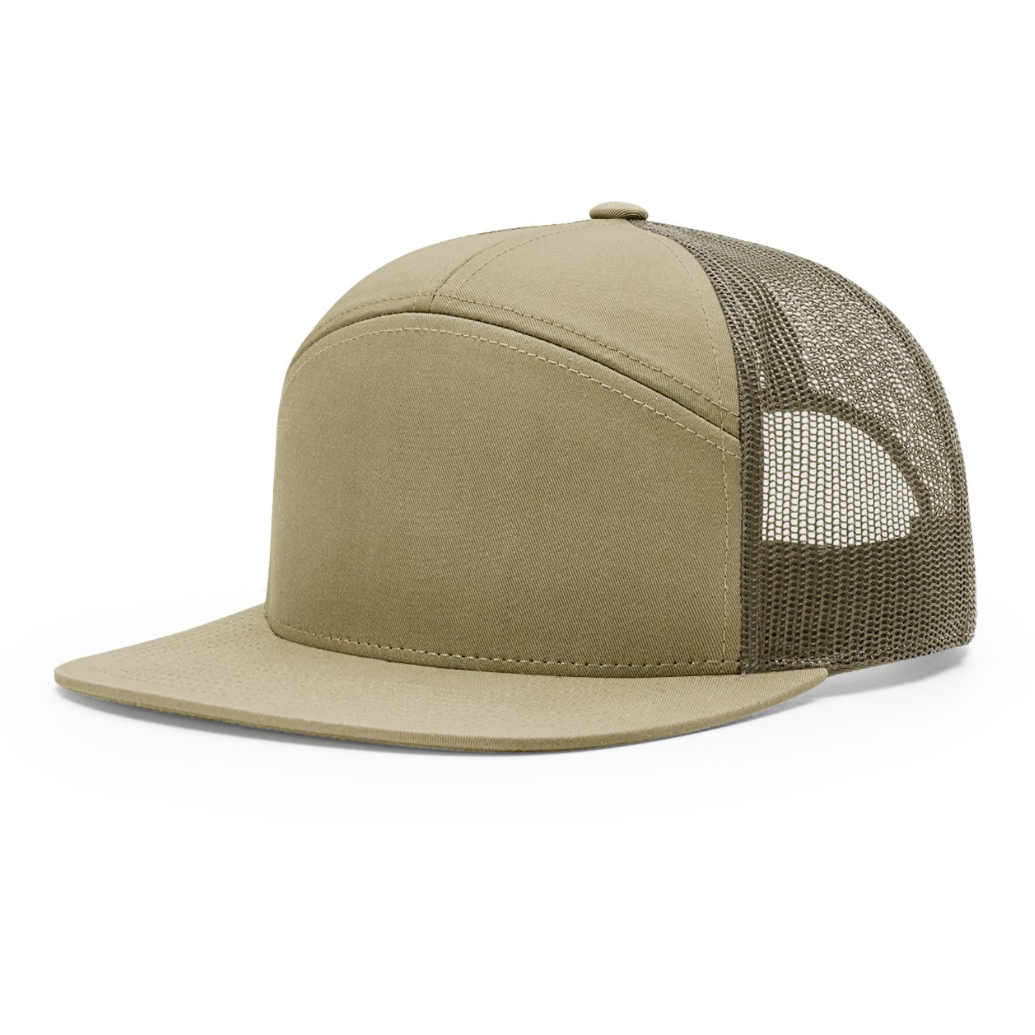 Richardson 168 | Seven Panel Trucker Cap | Pale Khaki/ Loden Green