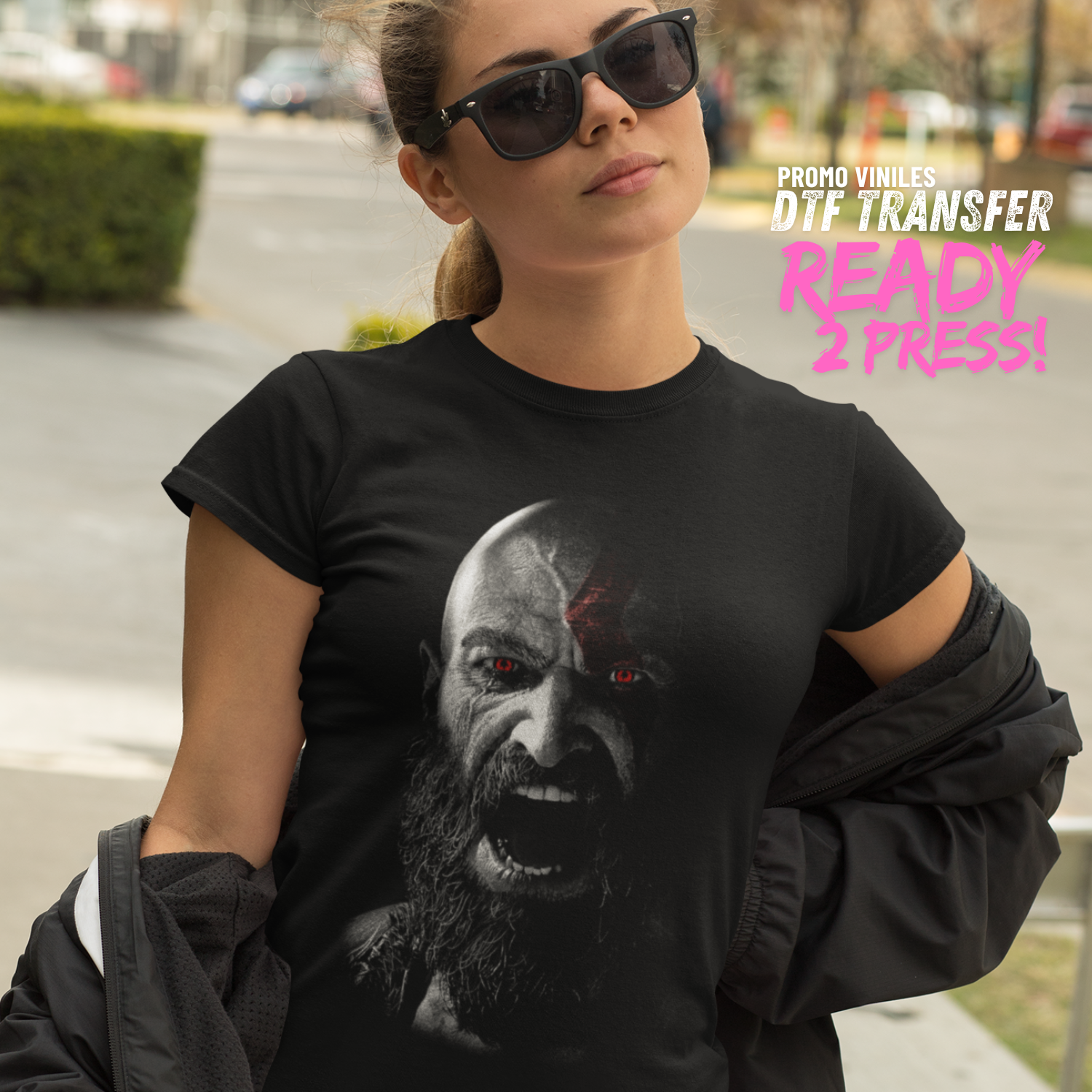 DTF Transfers | Kratos | Halftones | 10x15