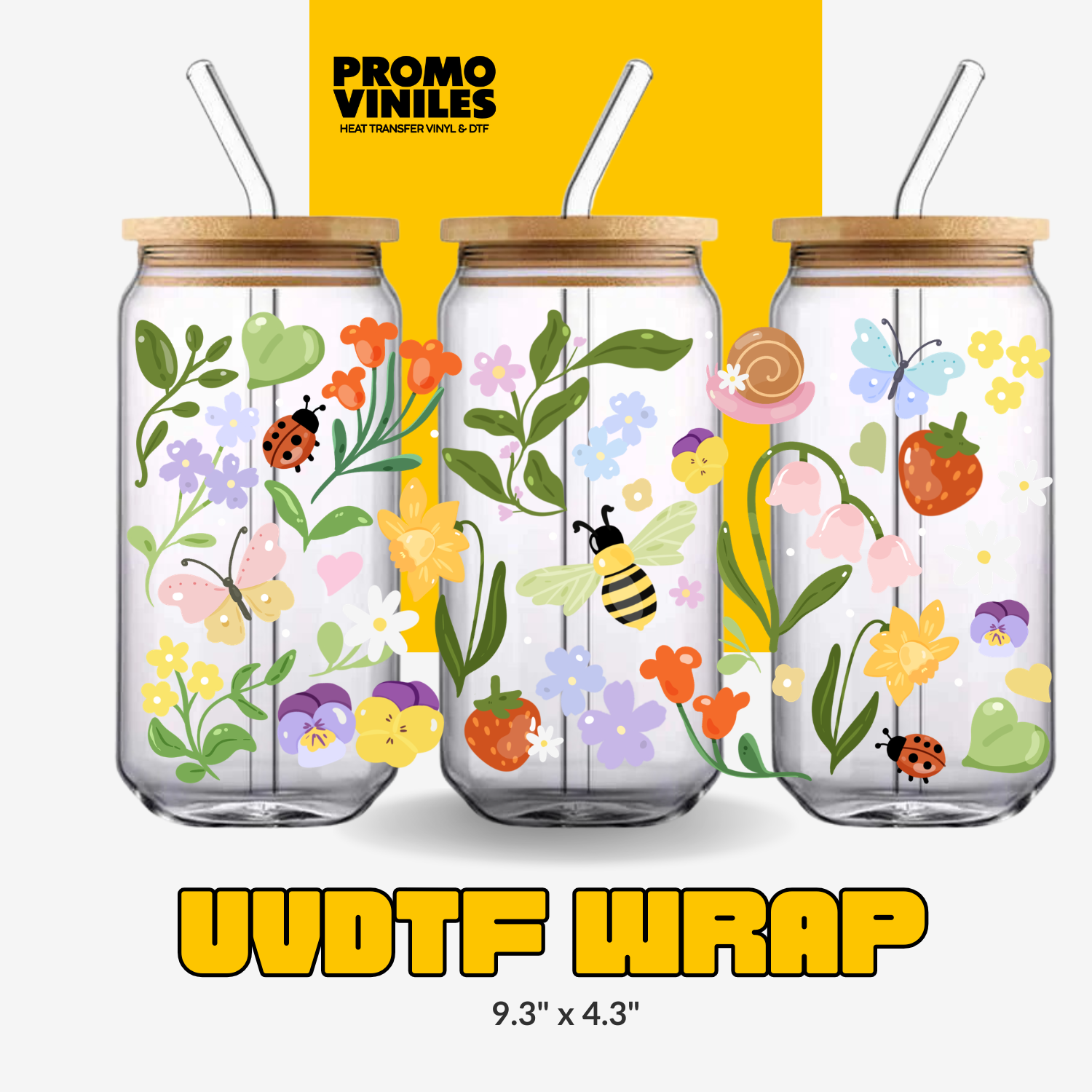 UV DTF Wrap | Spring Flowers