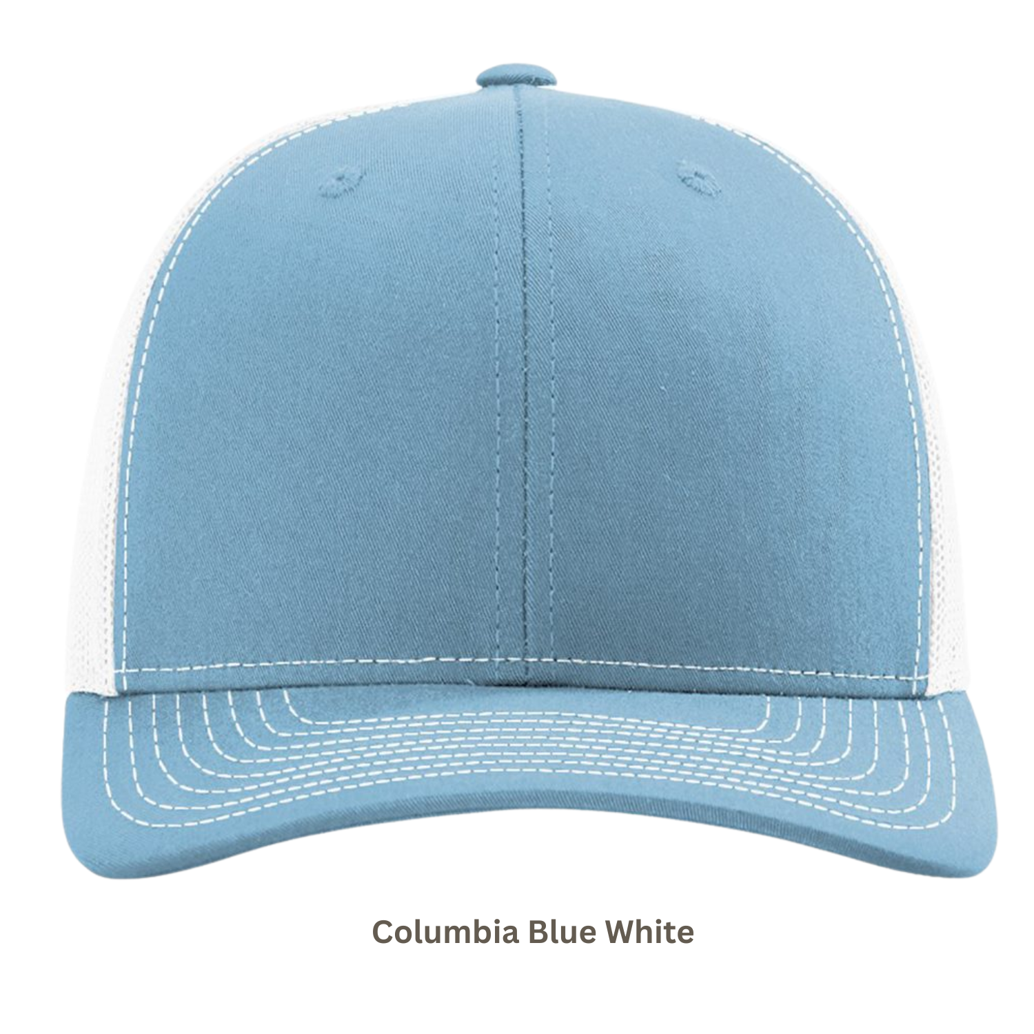 Richardson 112 | Adjustable Snapback Trucker Cap | Columbia Blue White