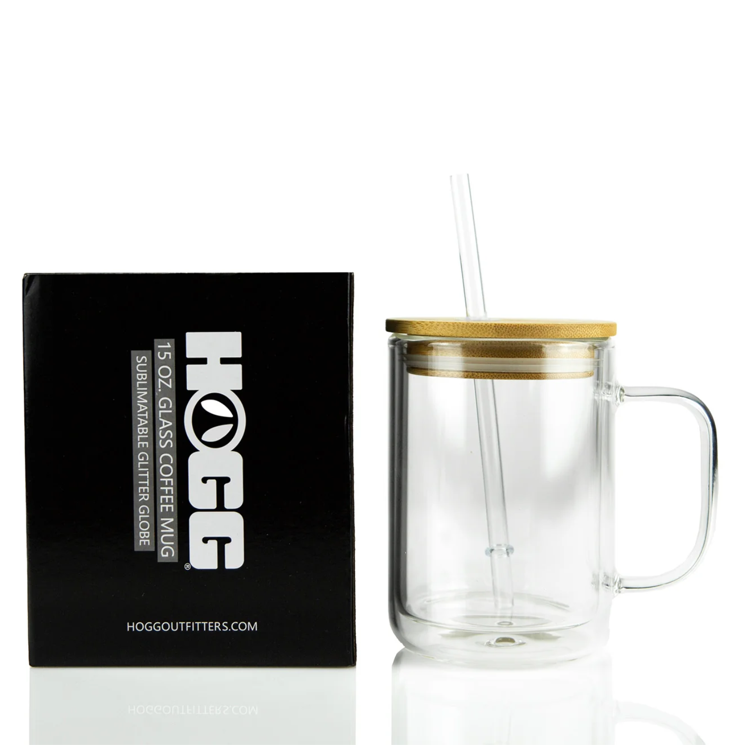 Taza Doble Pared para Snowglobe | Tapa de bambú y carrizo | 15oz