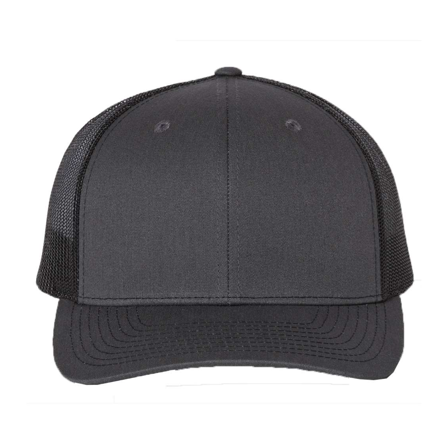 Richardson 112 | Adjustable Snapback Trucker Cap | Charcoal/ Black