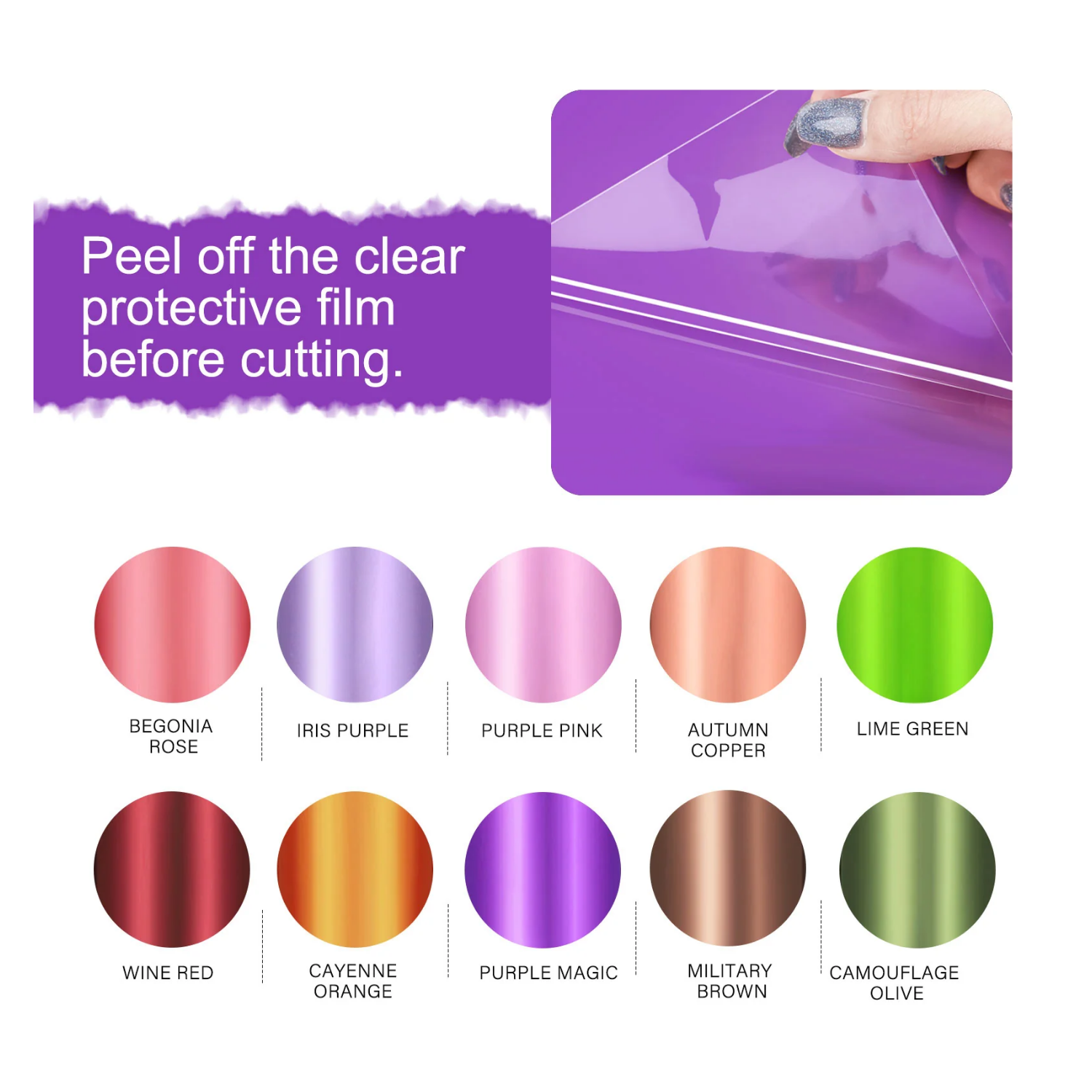 Pack | Vinil Adhesivo Permanente | Bubble Free Mirror | 10 Pies