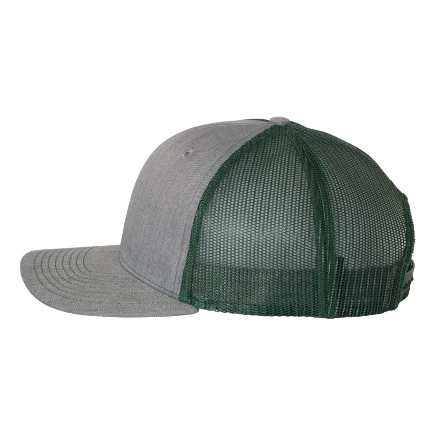 Richardson 112 | Adjustable Snapback Trucker Cap | Heather Grey / Dark Green