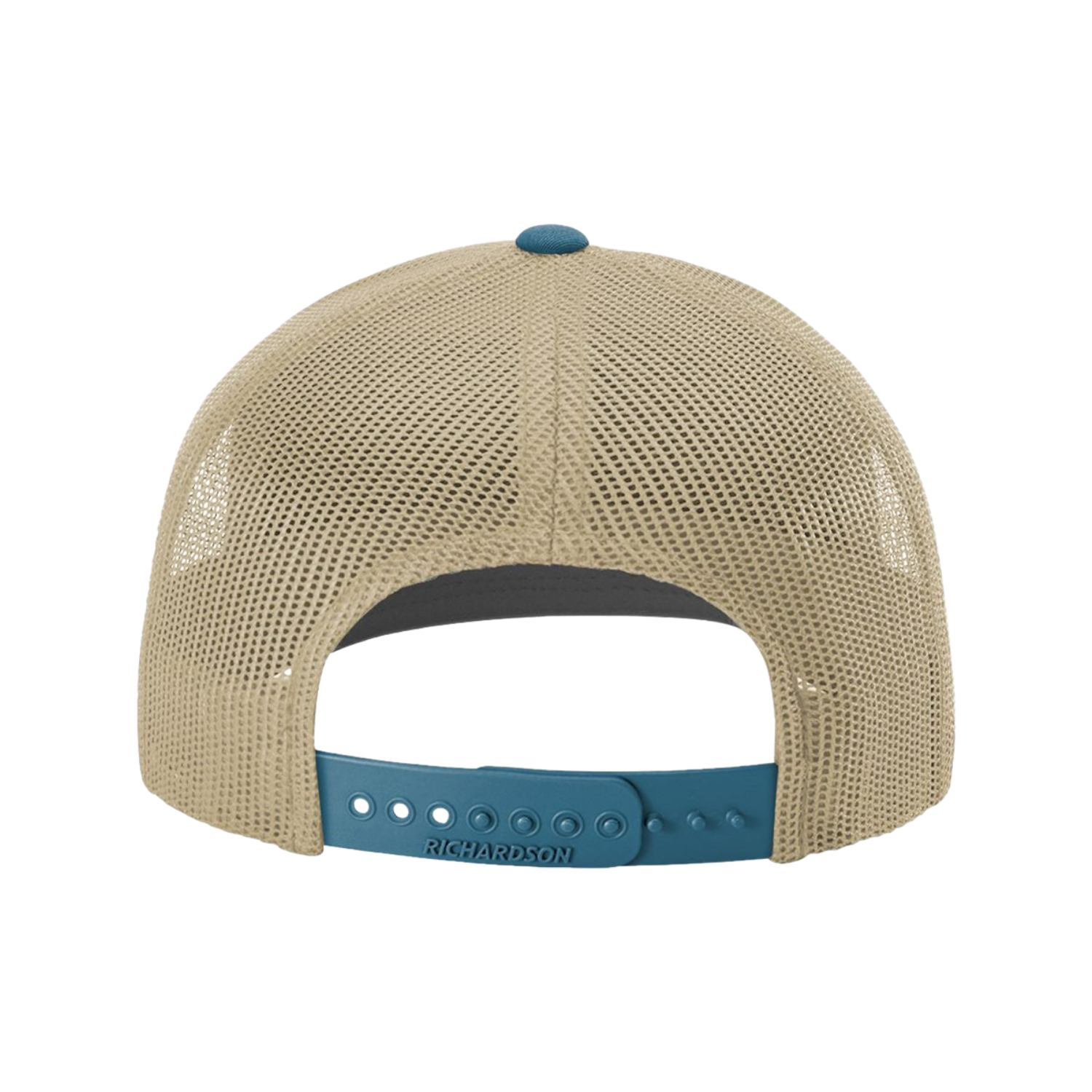 Richardson 112 | Adjustable Snapback Trucker Cap | Khaki/ Legion Blue CMB