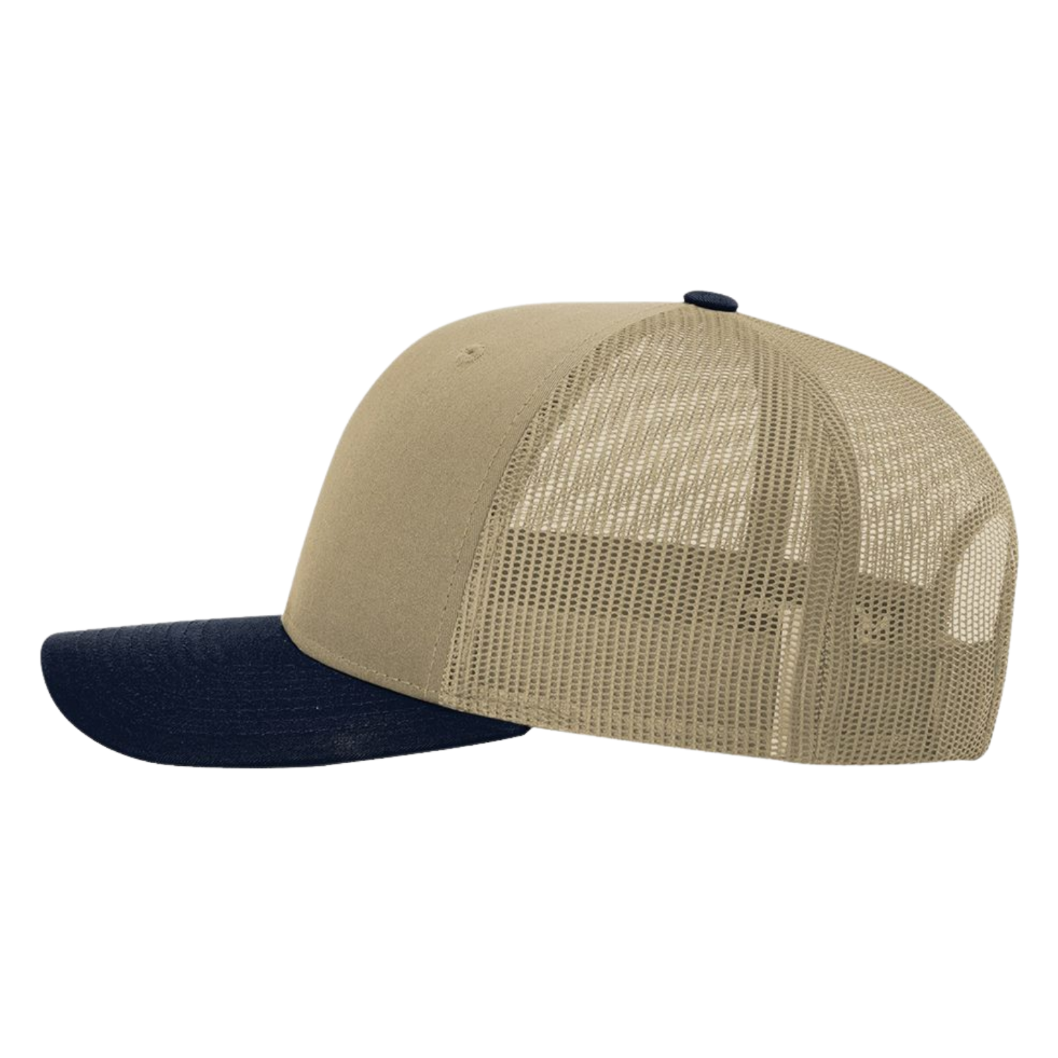 Richardson 112 | Adjustable Snapback Trucker Cap | Khaki/ Navy