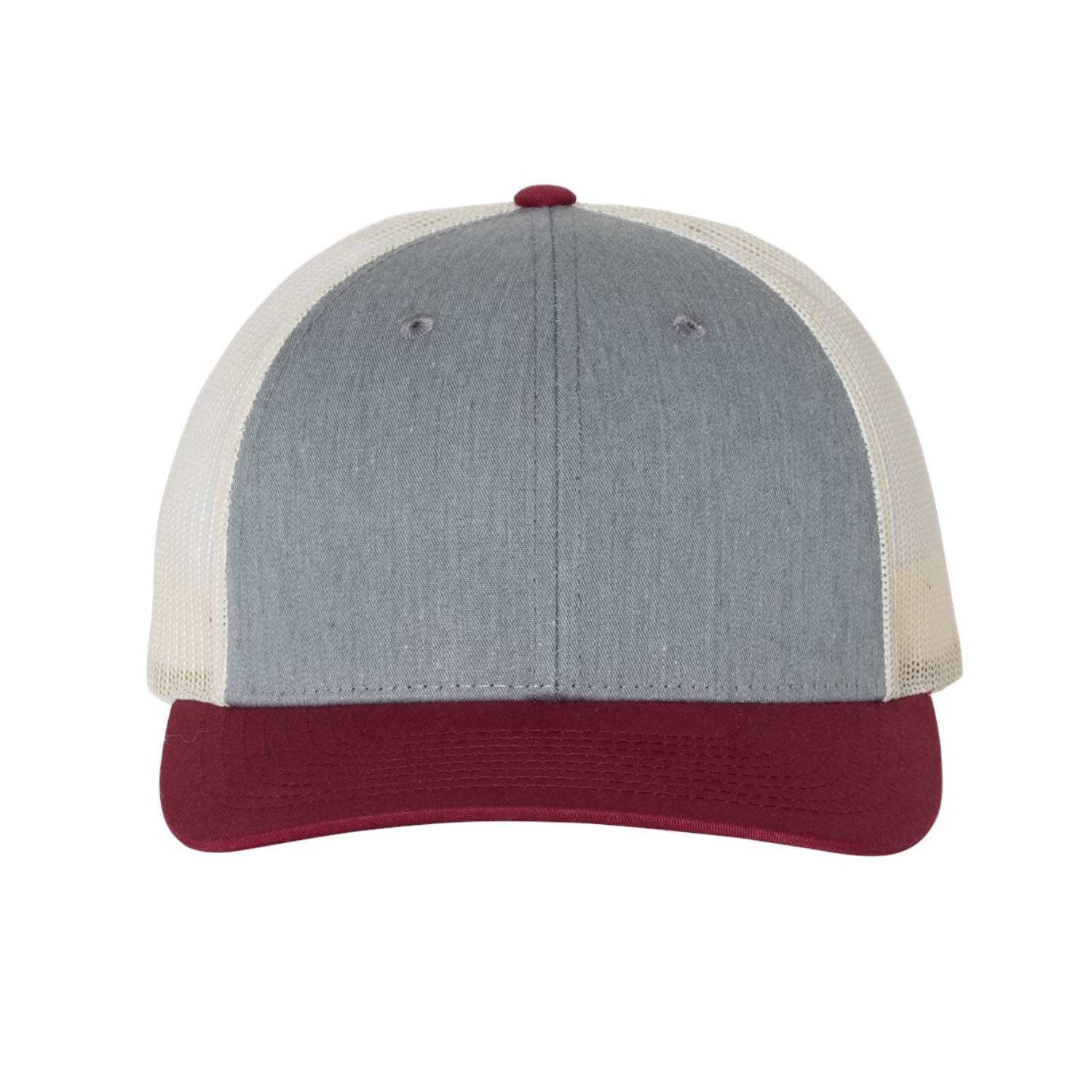 Richardson 115 | Low Pro Trucker Cap | Heather Grey/ Birch/ Cardinal