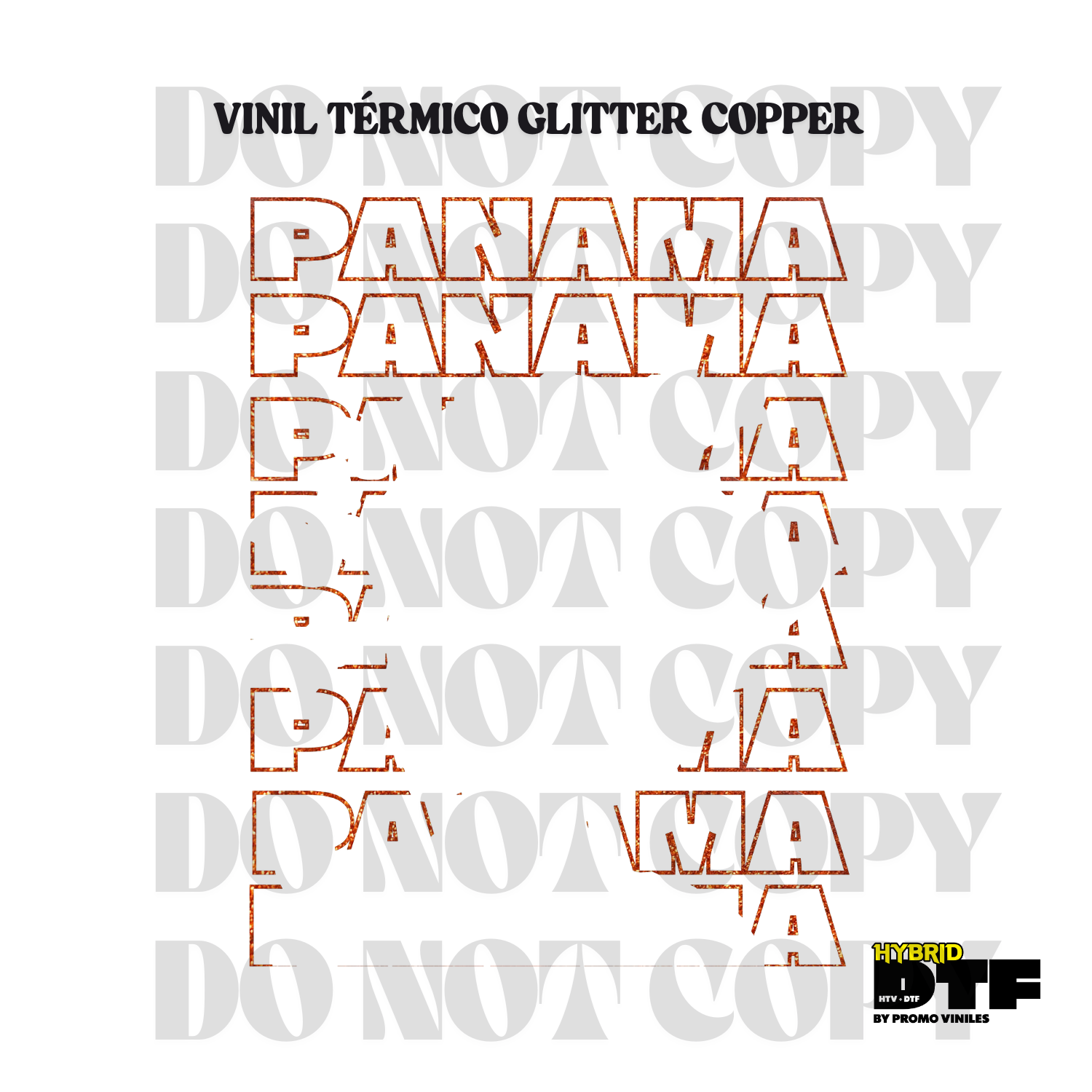 Hybrid DTF | Etnia Negra Butterflies | Glitter Copper