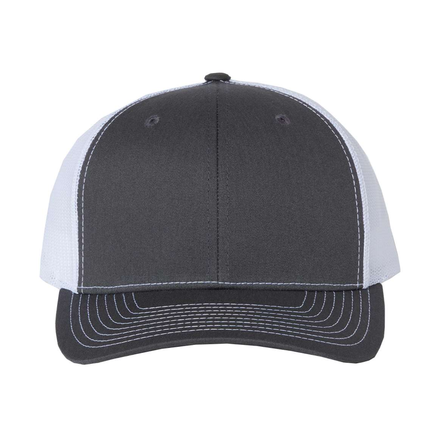 Richardson 112 | Adjustable Snapback Trucker Cap | Charcoal/ White