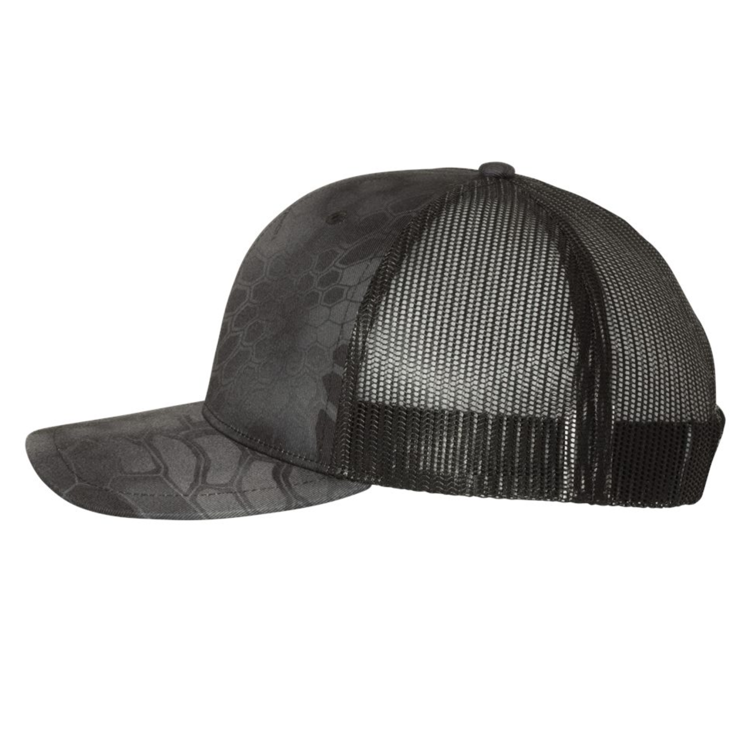 Richardson 112P | Patterned Snapback Trucker Cap | Kryptek Typhon/ Black